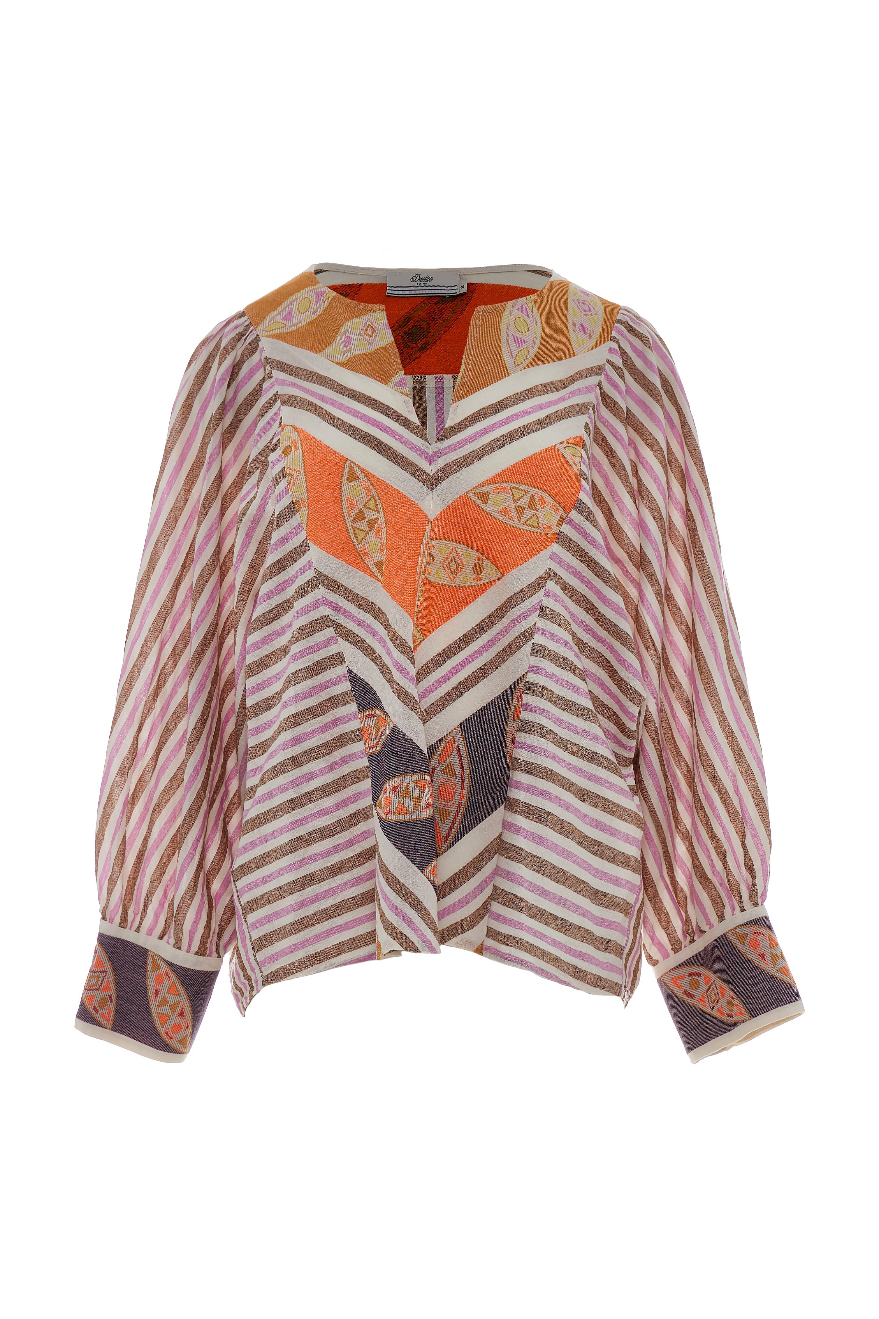 Devotion Zaira Blouse - Orange / Lila - RUM Amsterdam