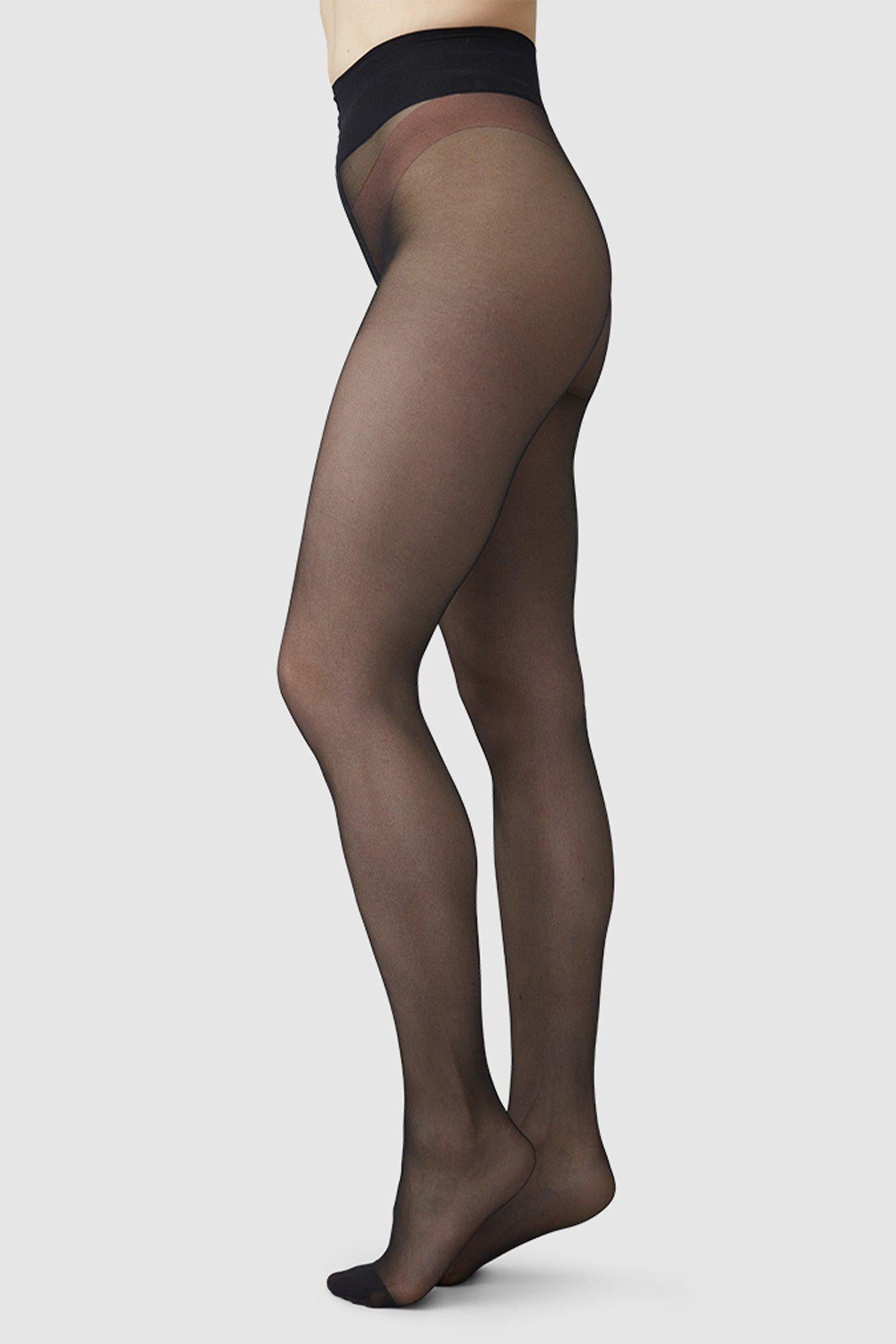 Swedish Stockings Malva Ladder Resistant Tights - Black - RUM Amsterdam