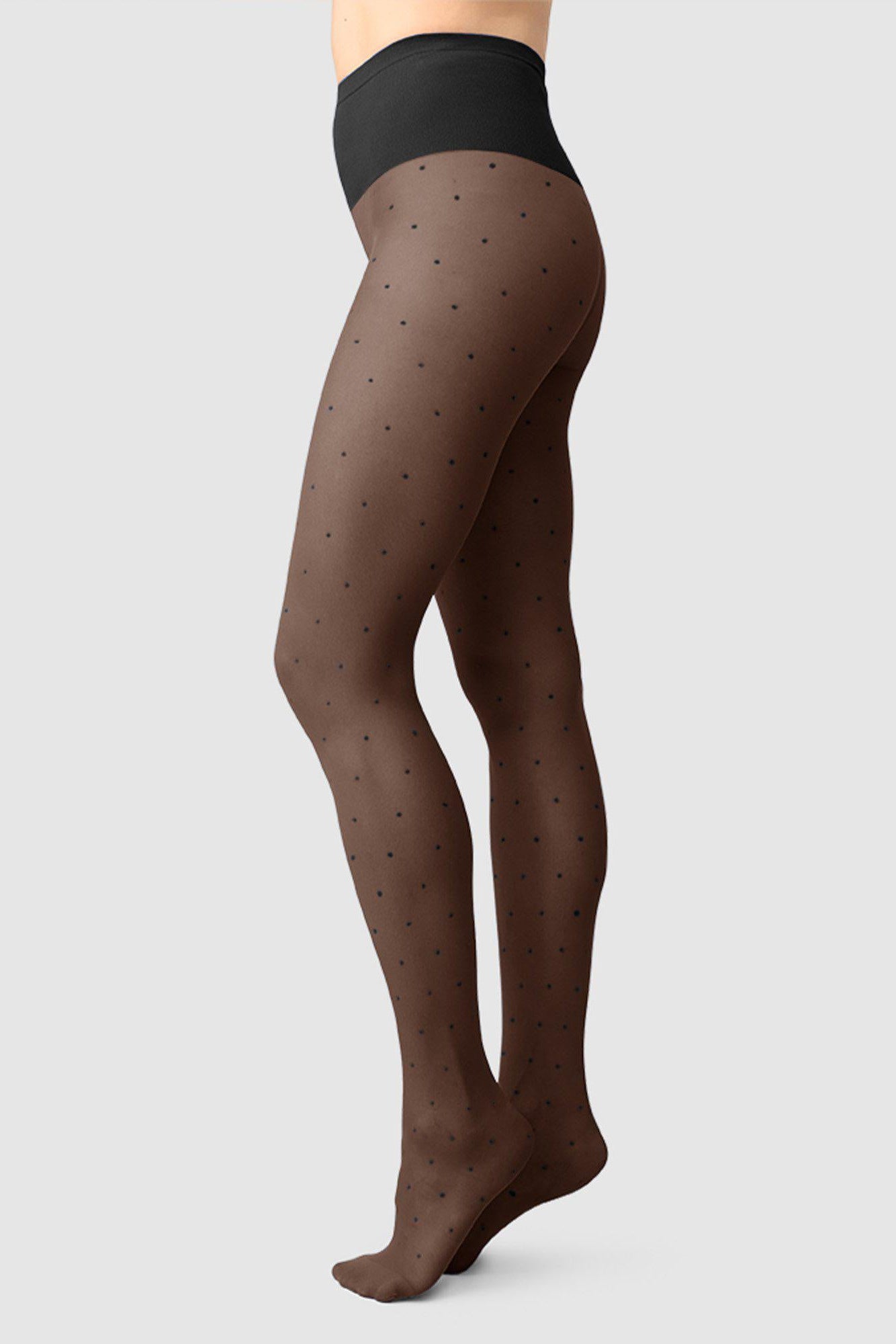 Swedish Stockings Doris Dots Tights - Black - RUM Amsterdam