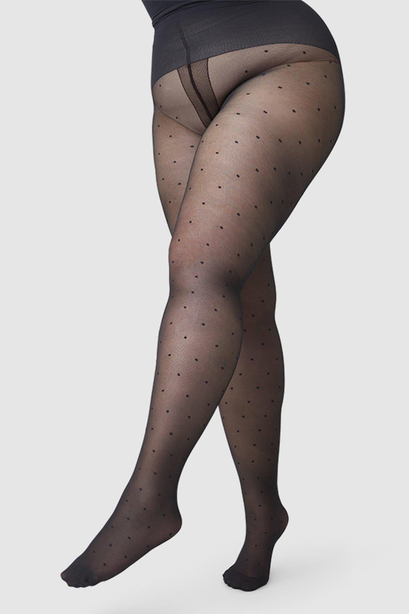 Swedish Stockings Doris Dots Tights - Black - RUM Amsterdam