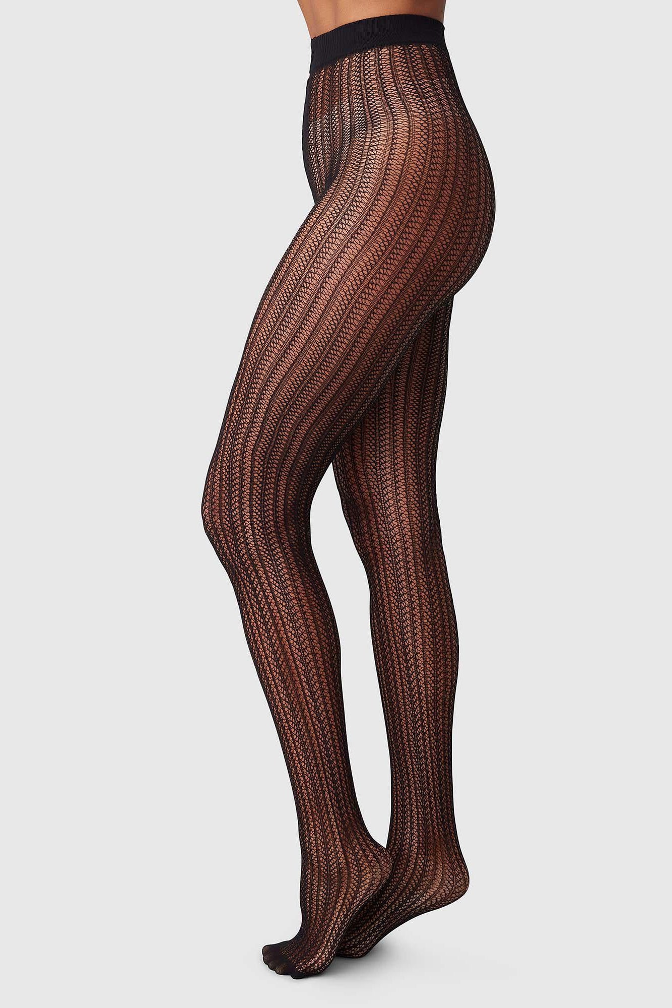 Swedish Stockings Selma Net Tights - Black - RUM Amsterdam