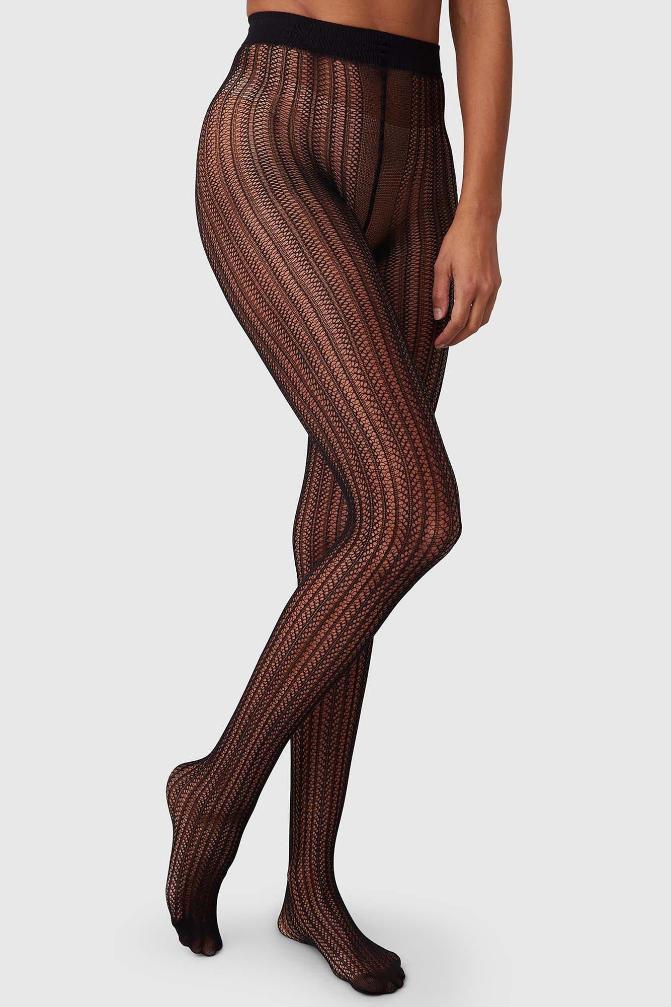 Swedish Stockings Selma Net Tights - Black - RUM Amsterdam