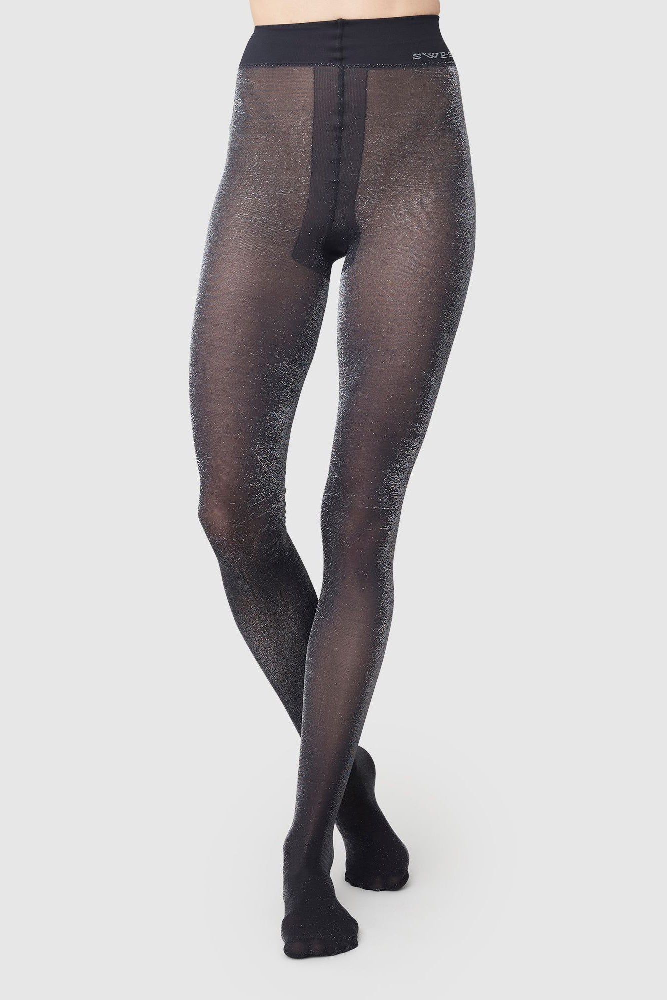 Swedish Stockings Cornelia Shimmery Tights - Black - RUM Amsterdam