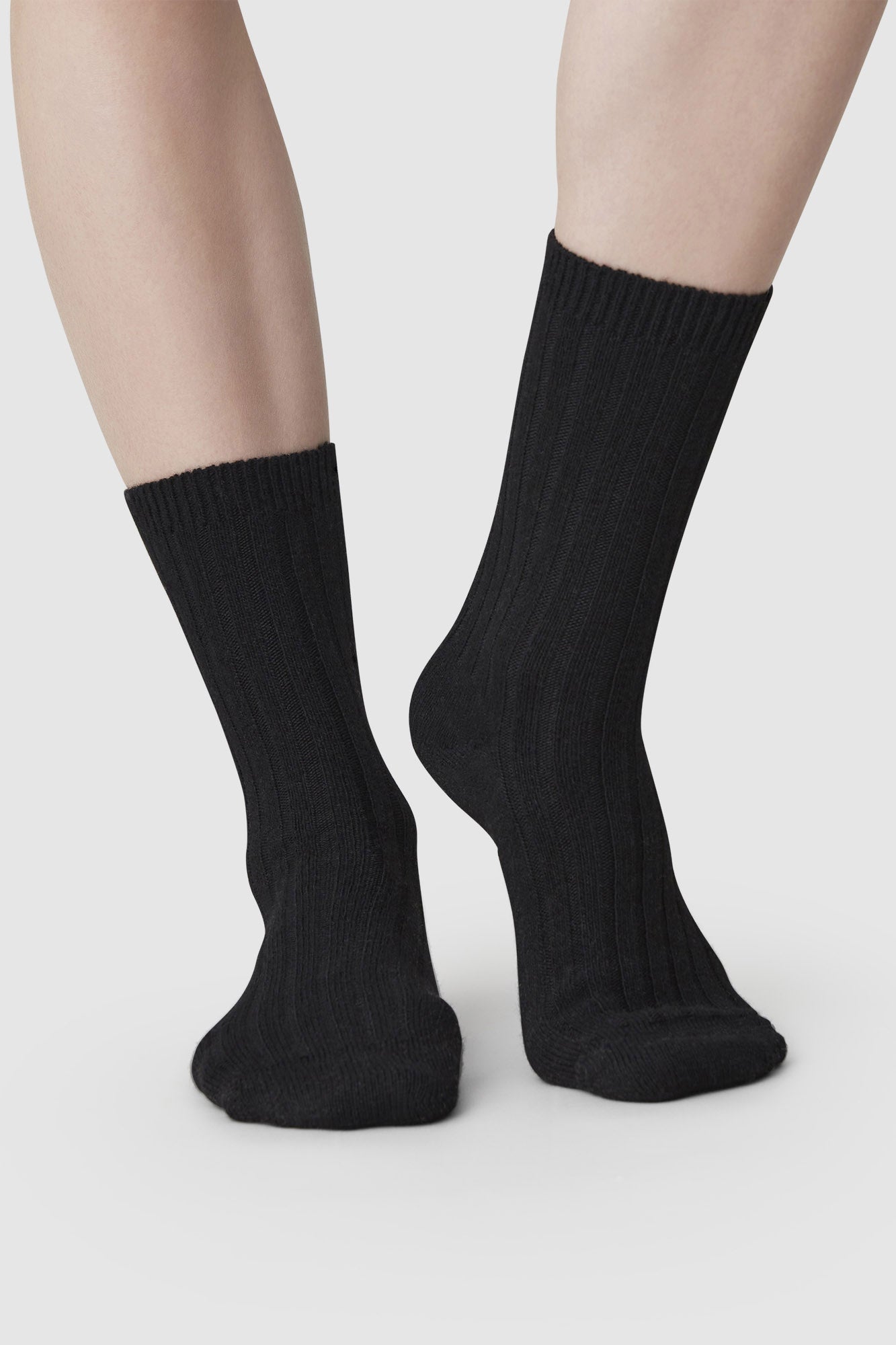Swedish Stockings Bodil Chunky Socks - Black - RUM Amsterdam