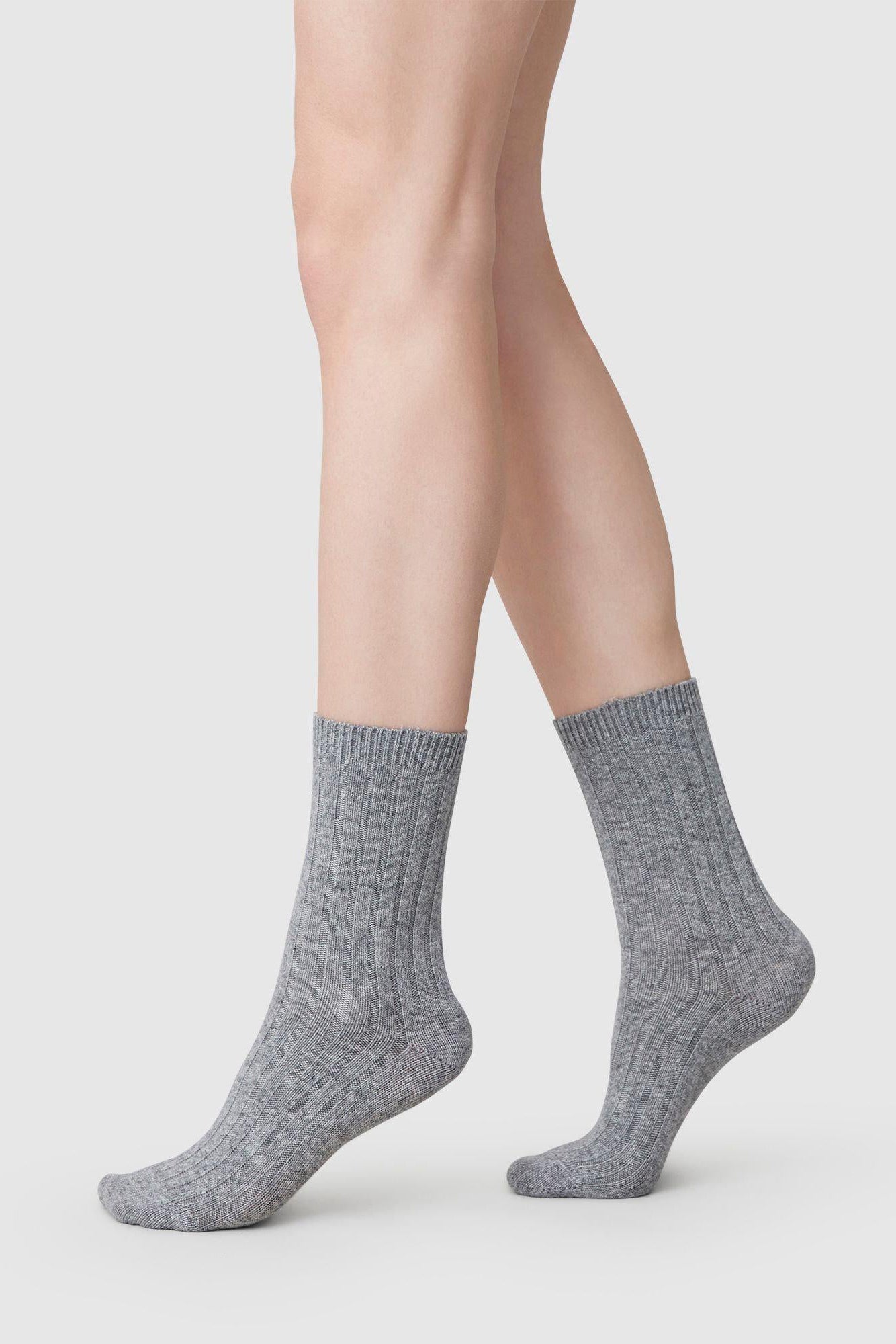 Swedish Stockings Bodil Chunky Socks - Grey - RUM Amsterdam
