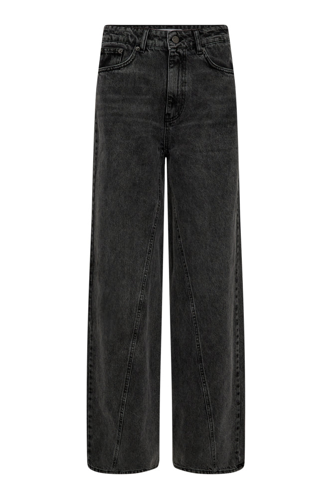 Co'Couture Vika Long Wide Seam Jeans - Black - RUM Amsterdam