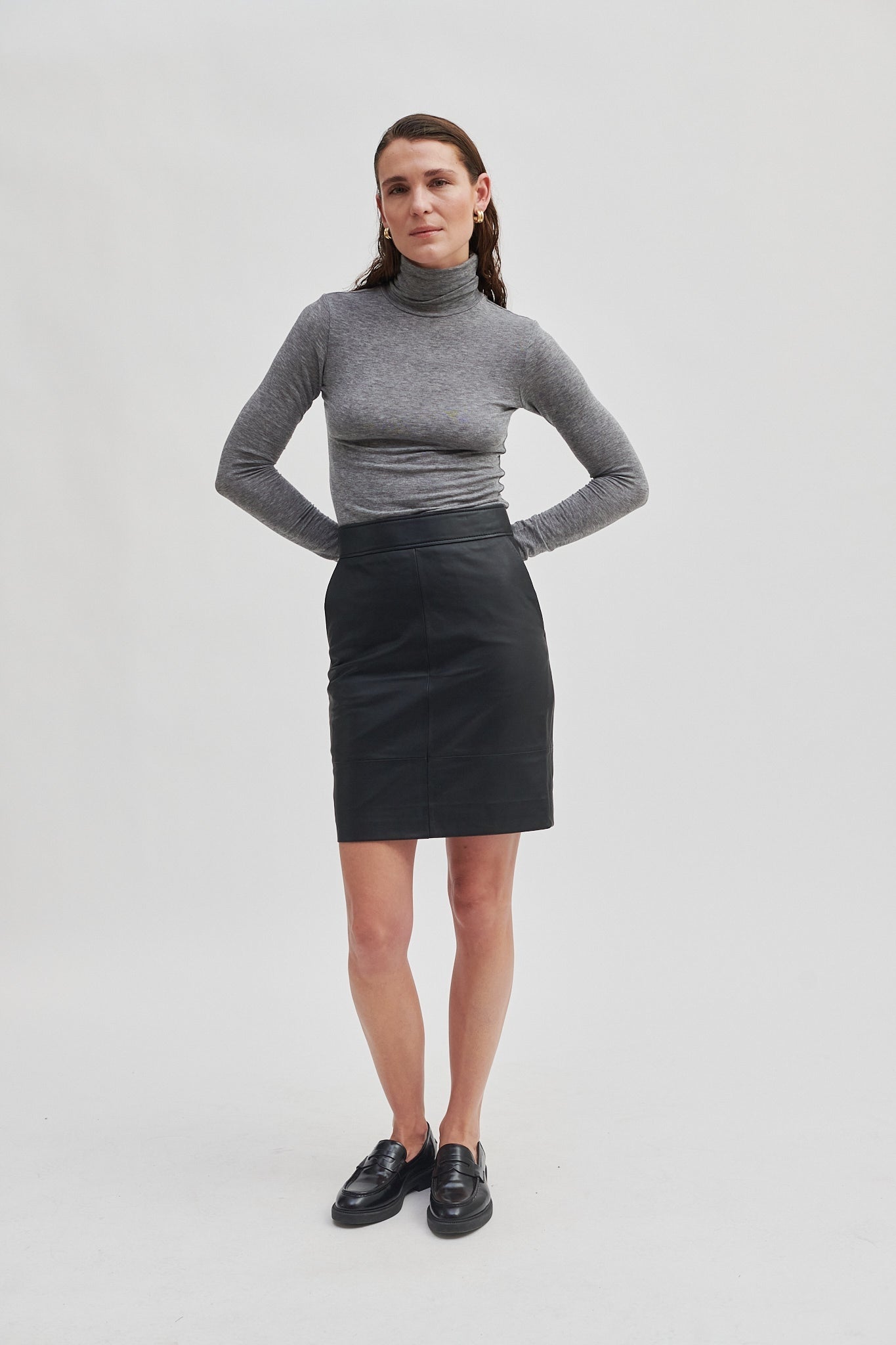 Second Female Francie Mini Leather Skirt - Black - RUM Amsterdam