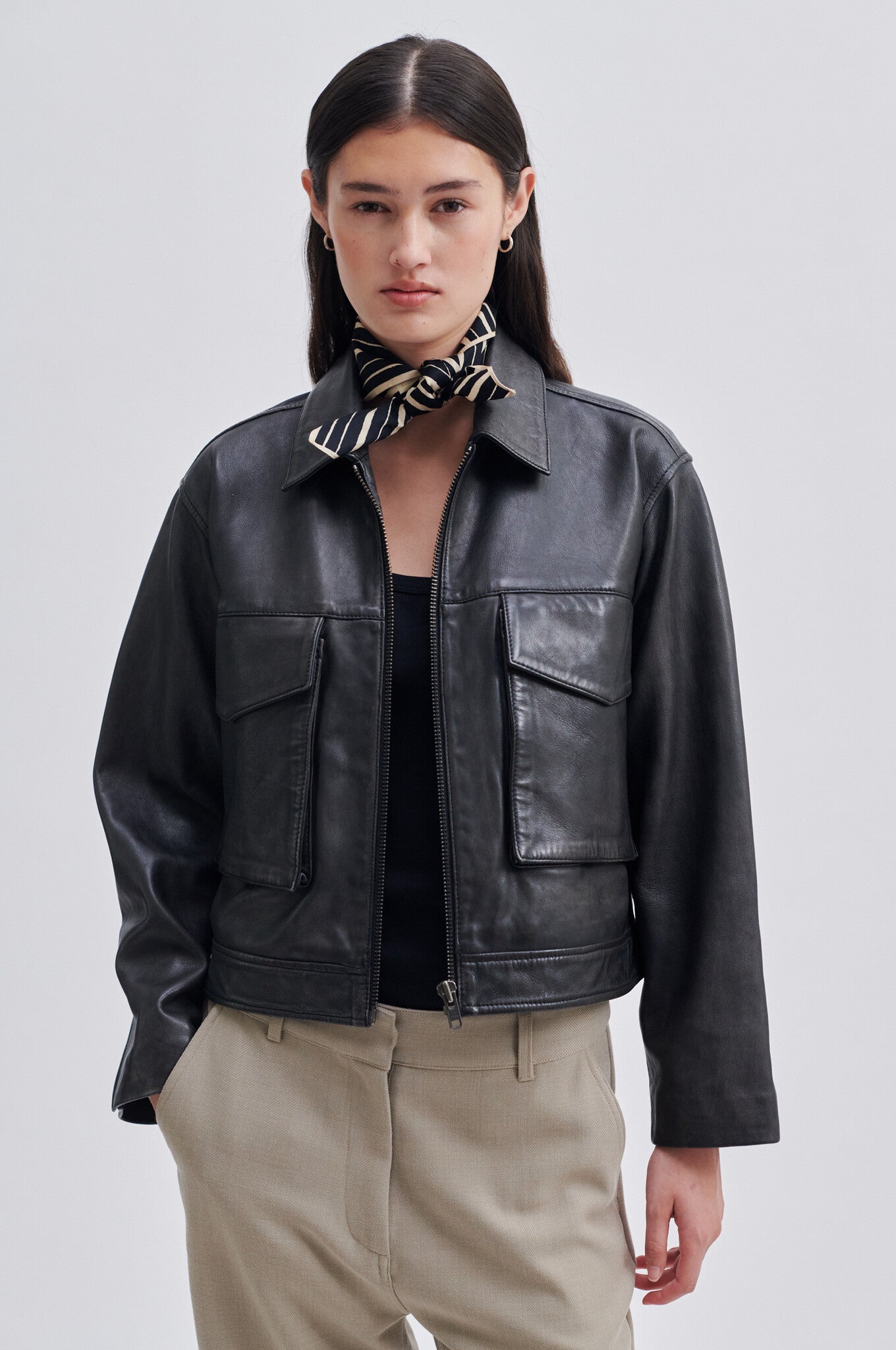 Second Female Lato Leather Jacket - Black - RUM Amsterdam