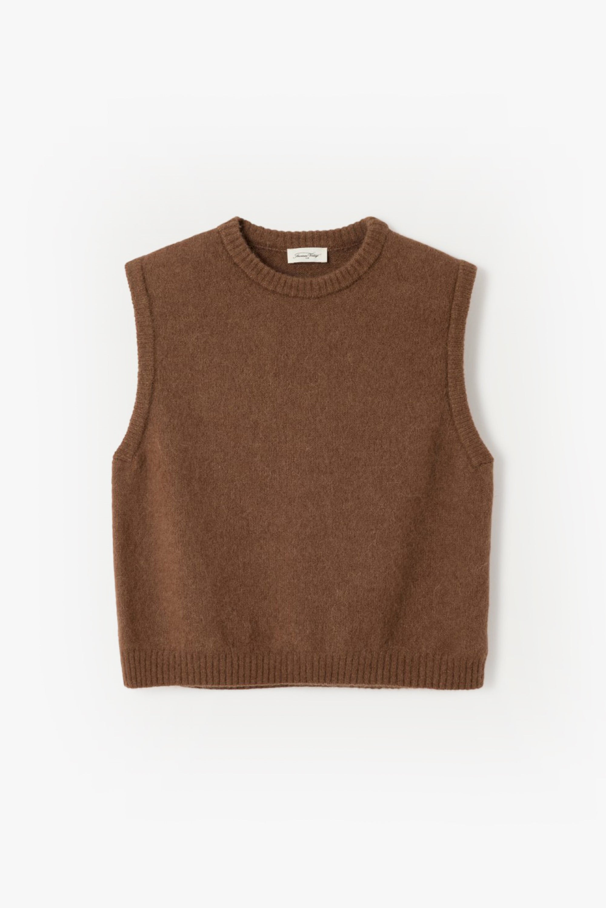Vitow Sleeveless Jumper - Chocolate Melange