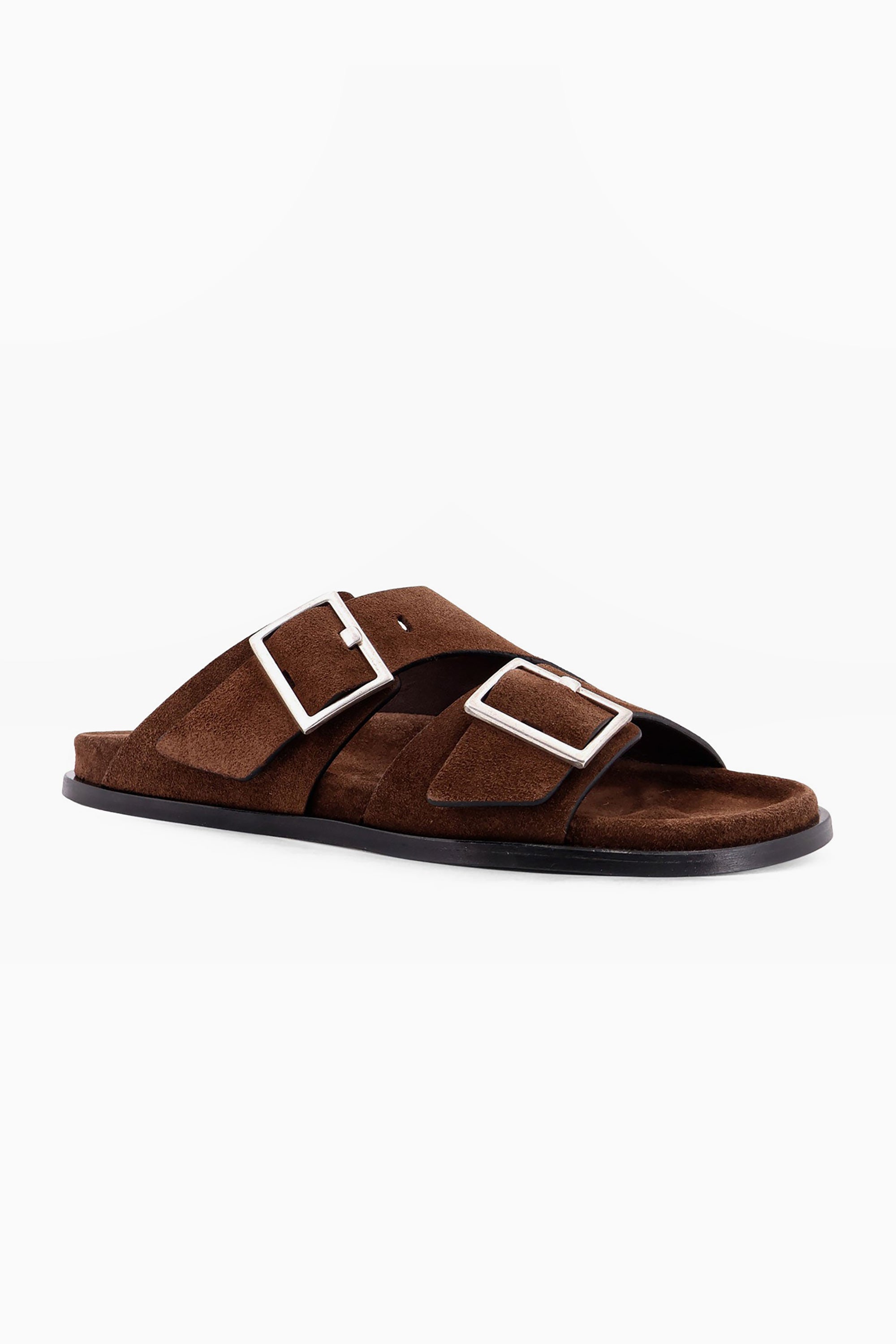 Alba Leather Sandals - Suede Brown