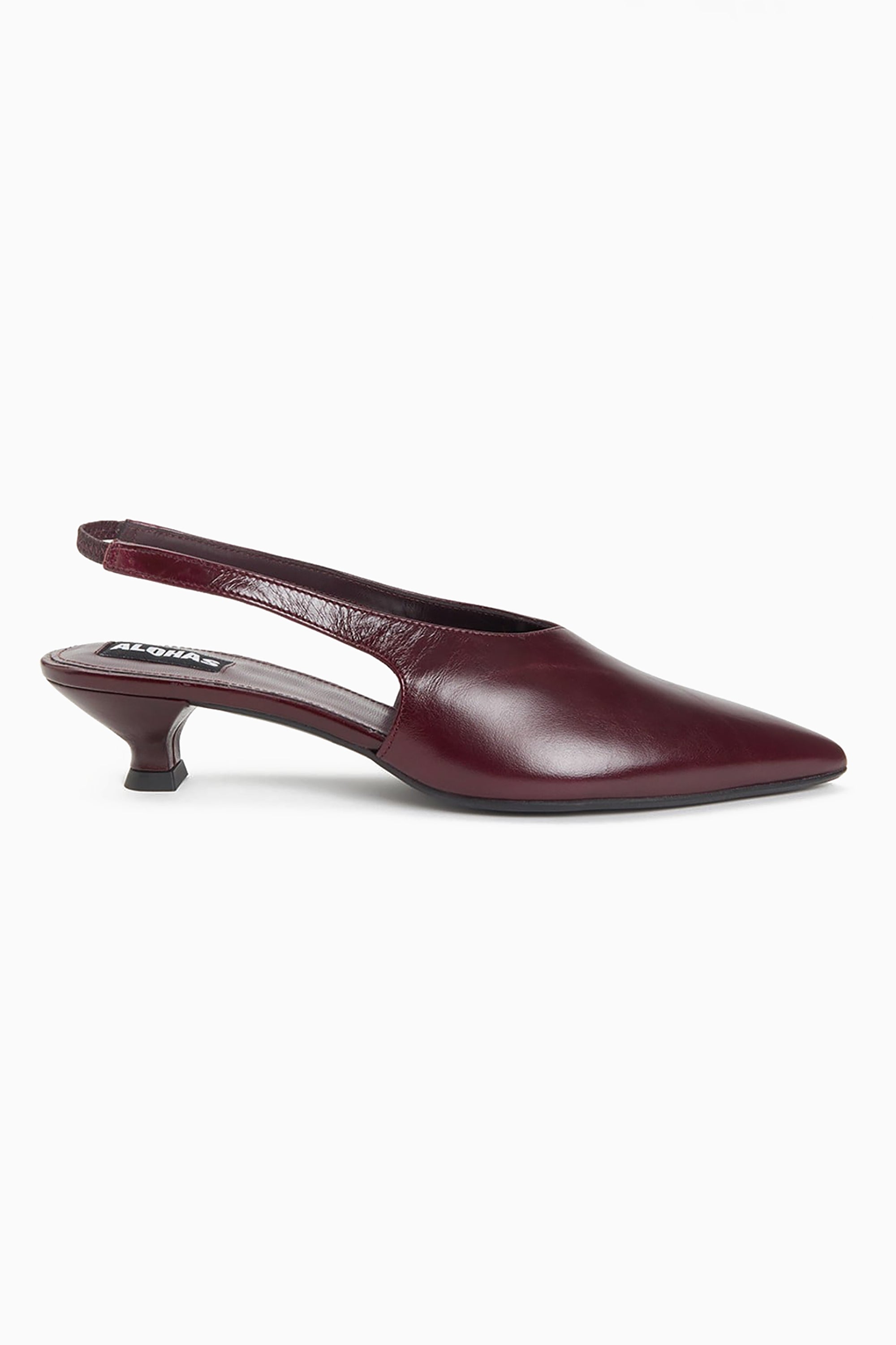 Eros Leather Pumps - Burgundy
