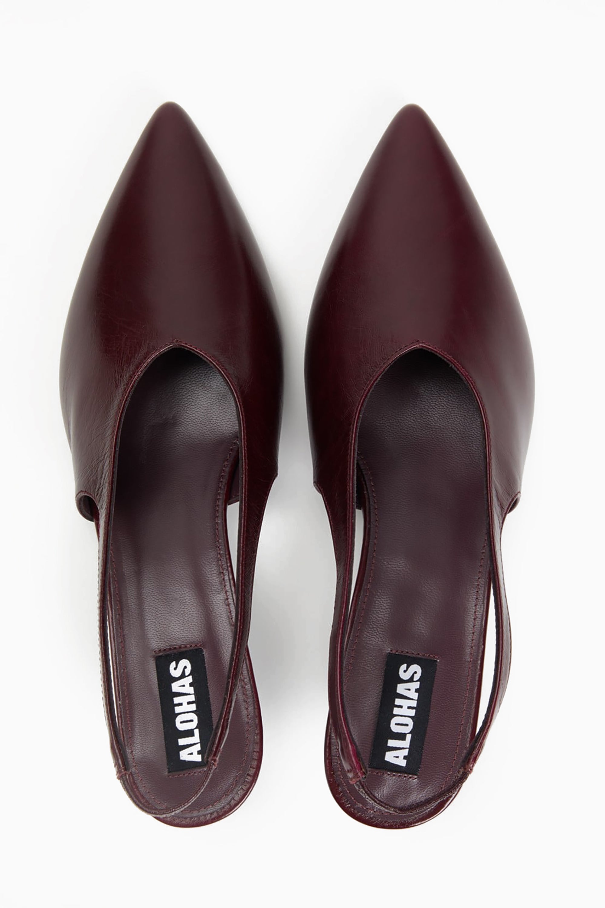Eros Leather Pumps - Burgundy