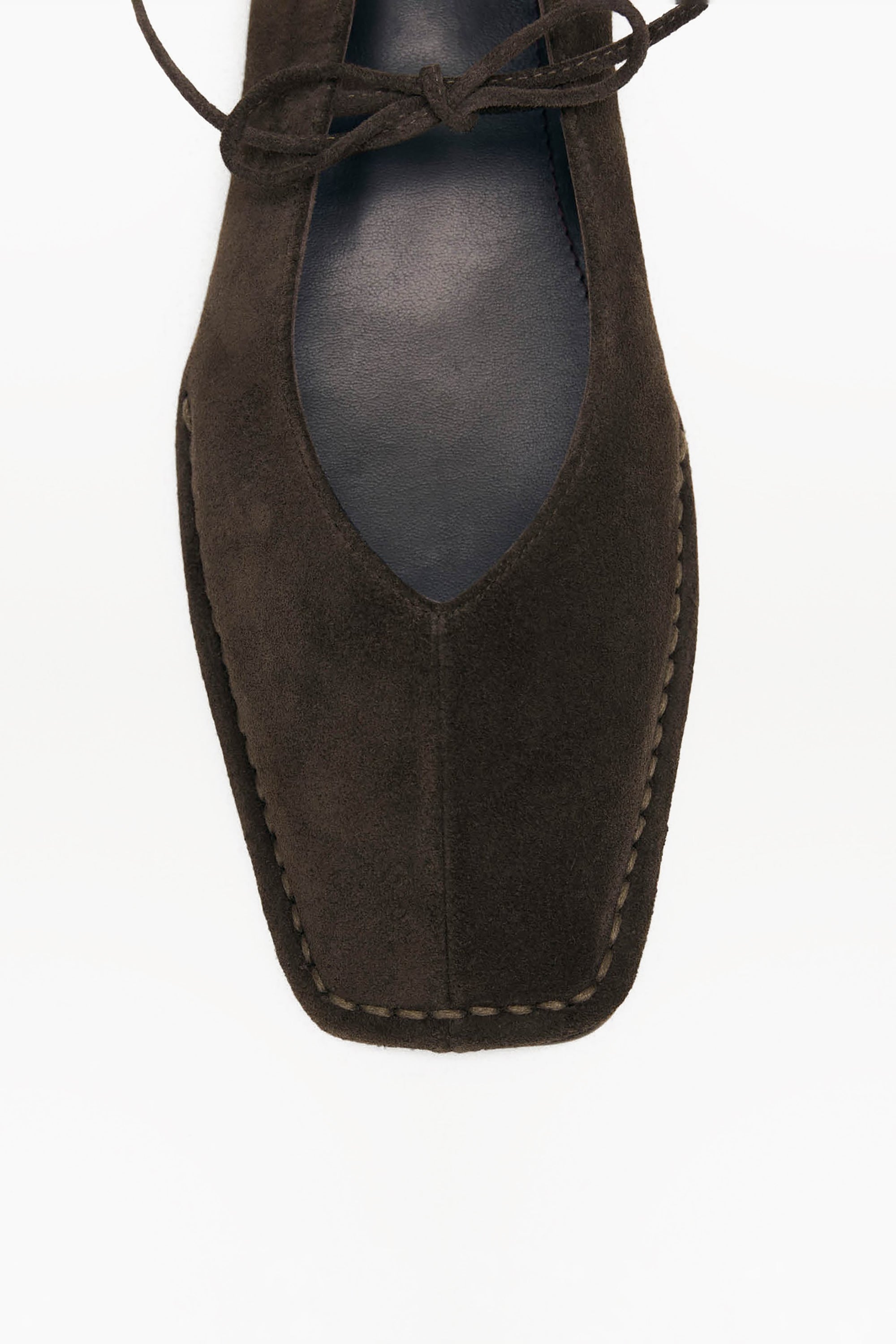 Sway Leather Ballet Flats - Suede Coffee Brown