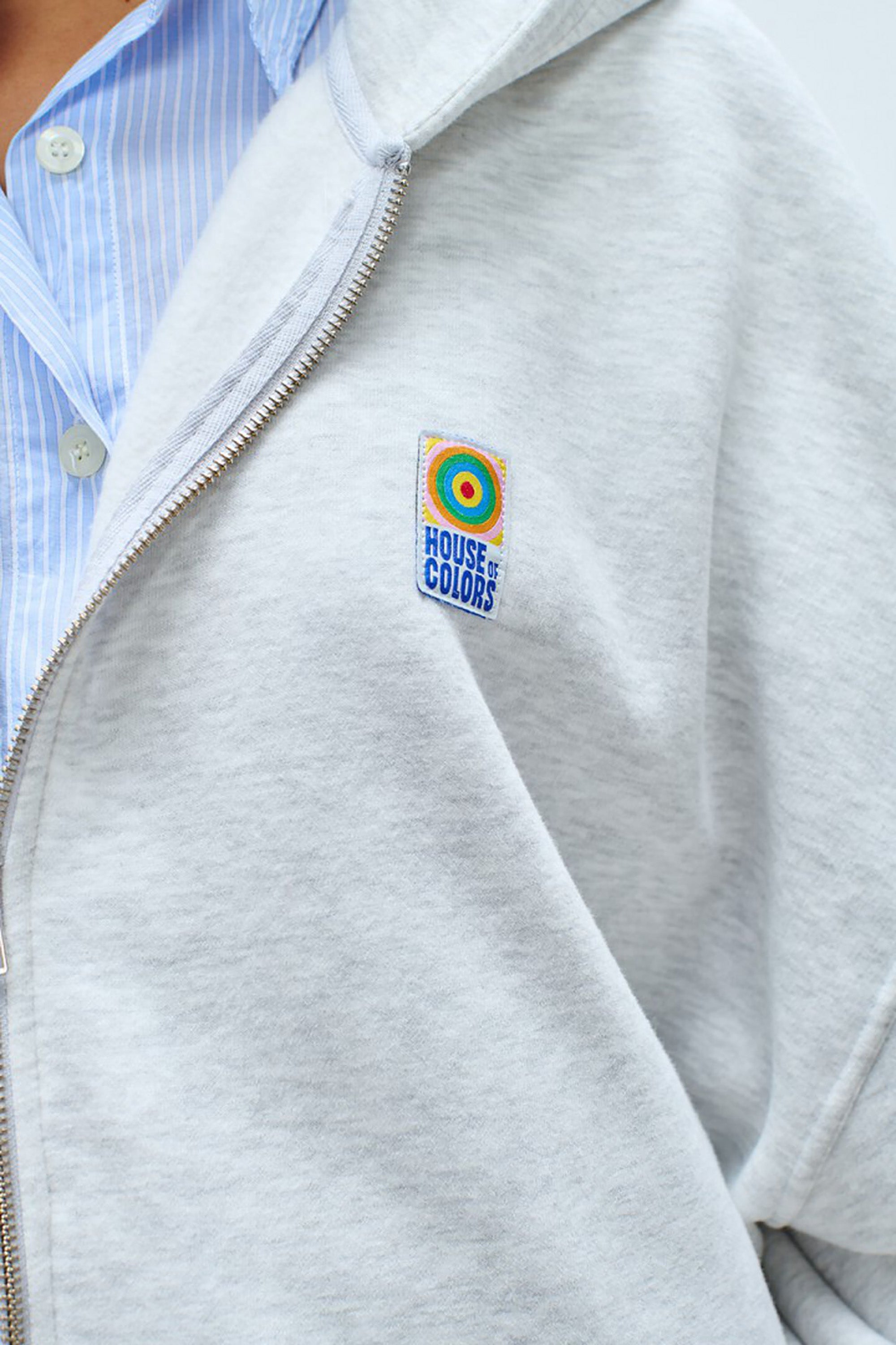 Baptown Zip Up Hoodie - Heather Grey