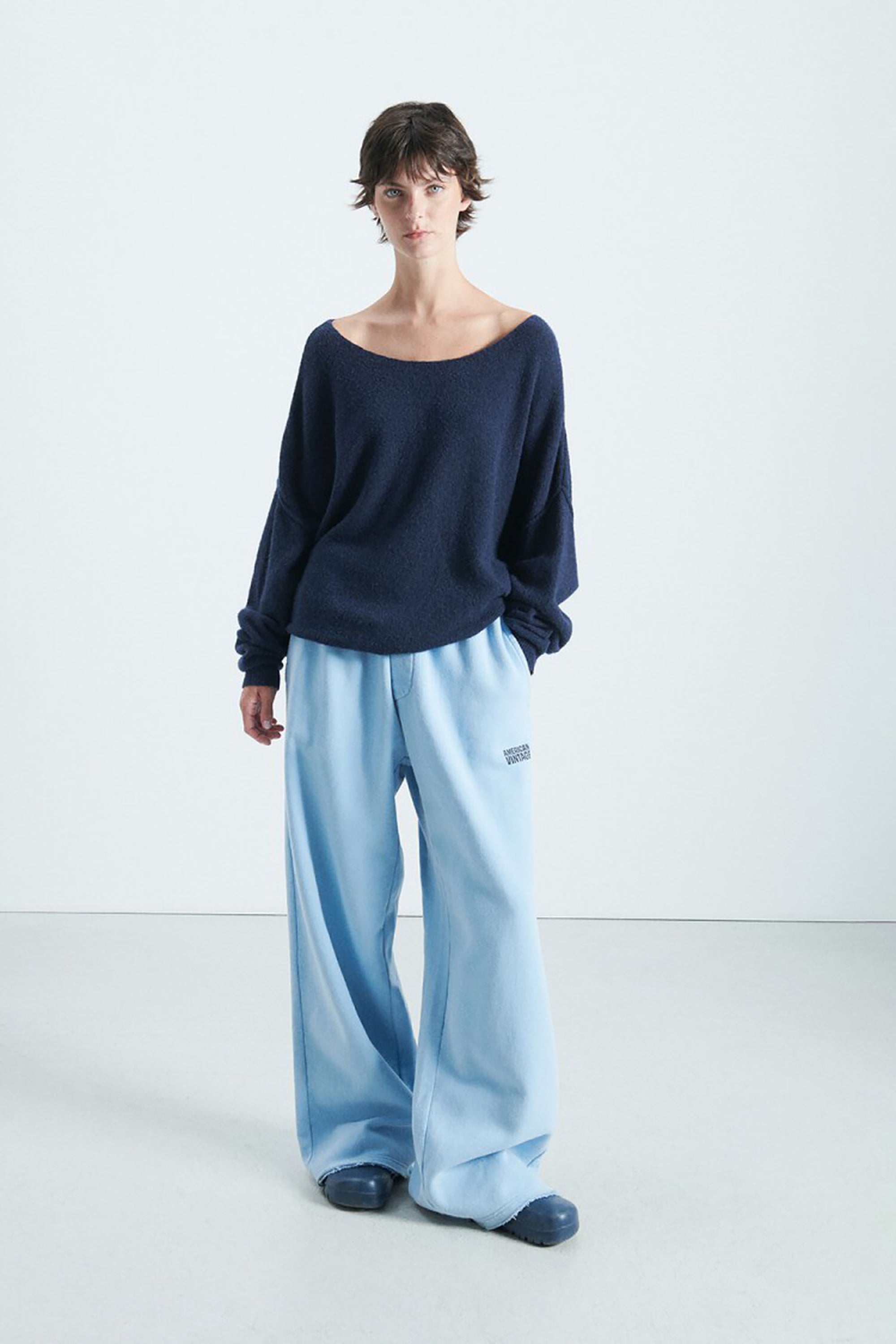 Damsville Jumper - Navy Blue Black Melange