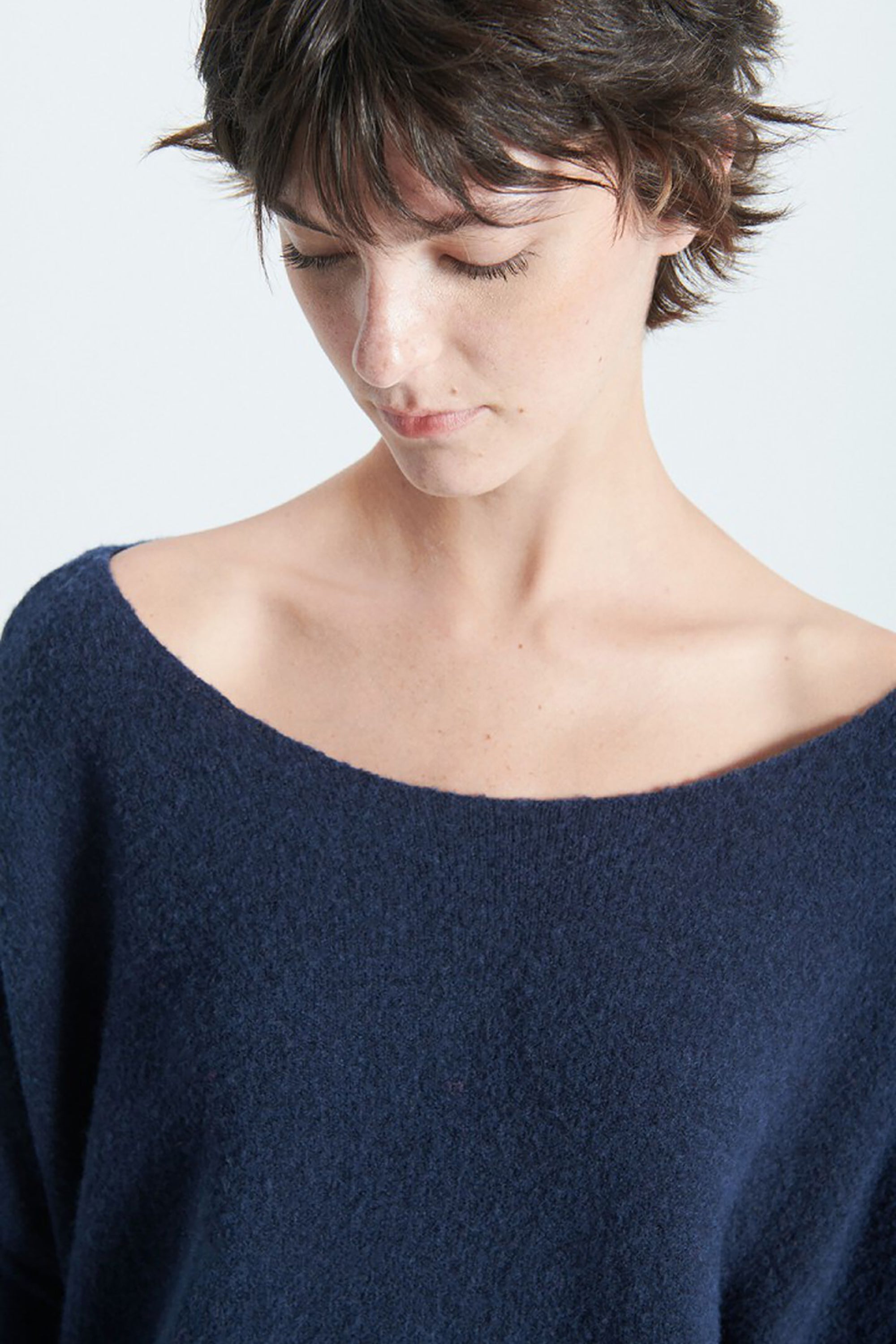 Damsville Jumper - Navy Blue Black Melange