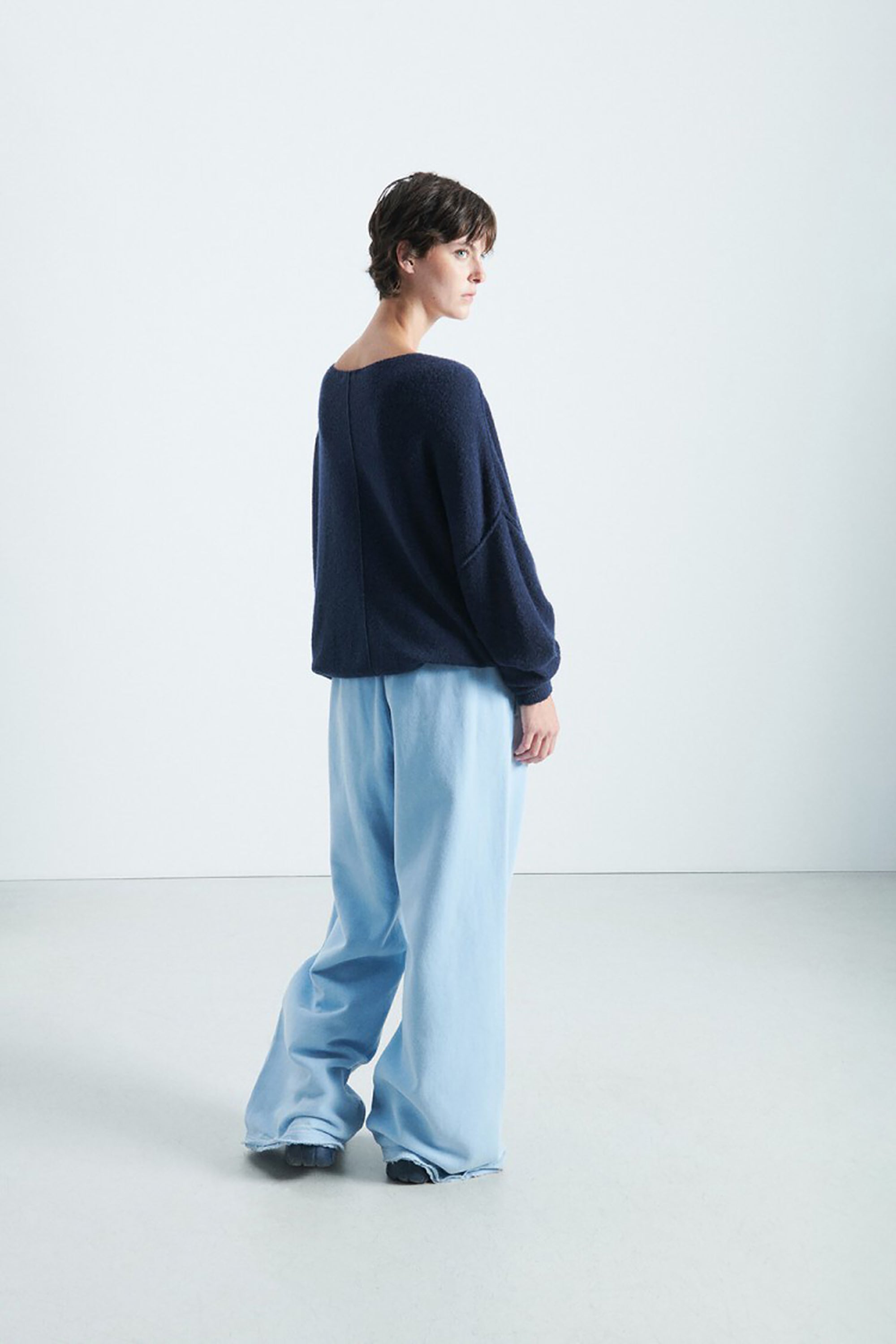Damsville Jumper - Navy Blue Black Melange
