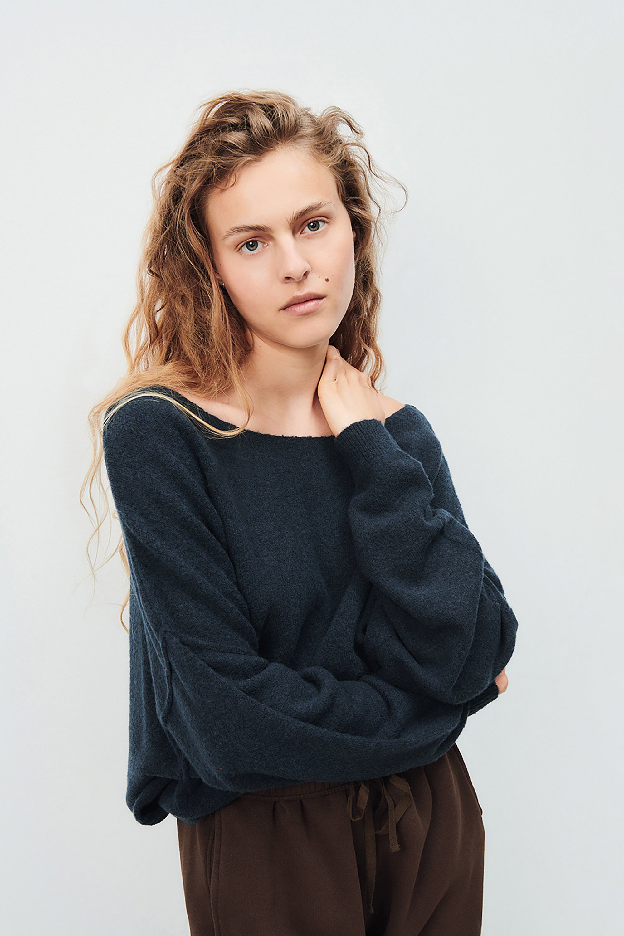 Damsville Jumper - Navy Blue Black Melange