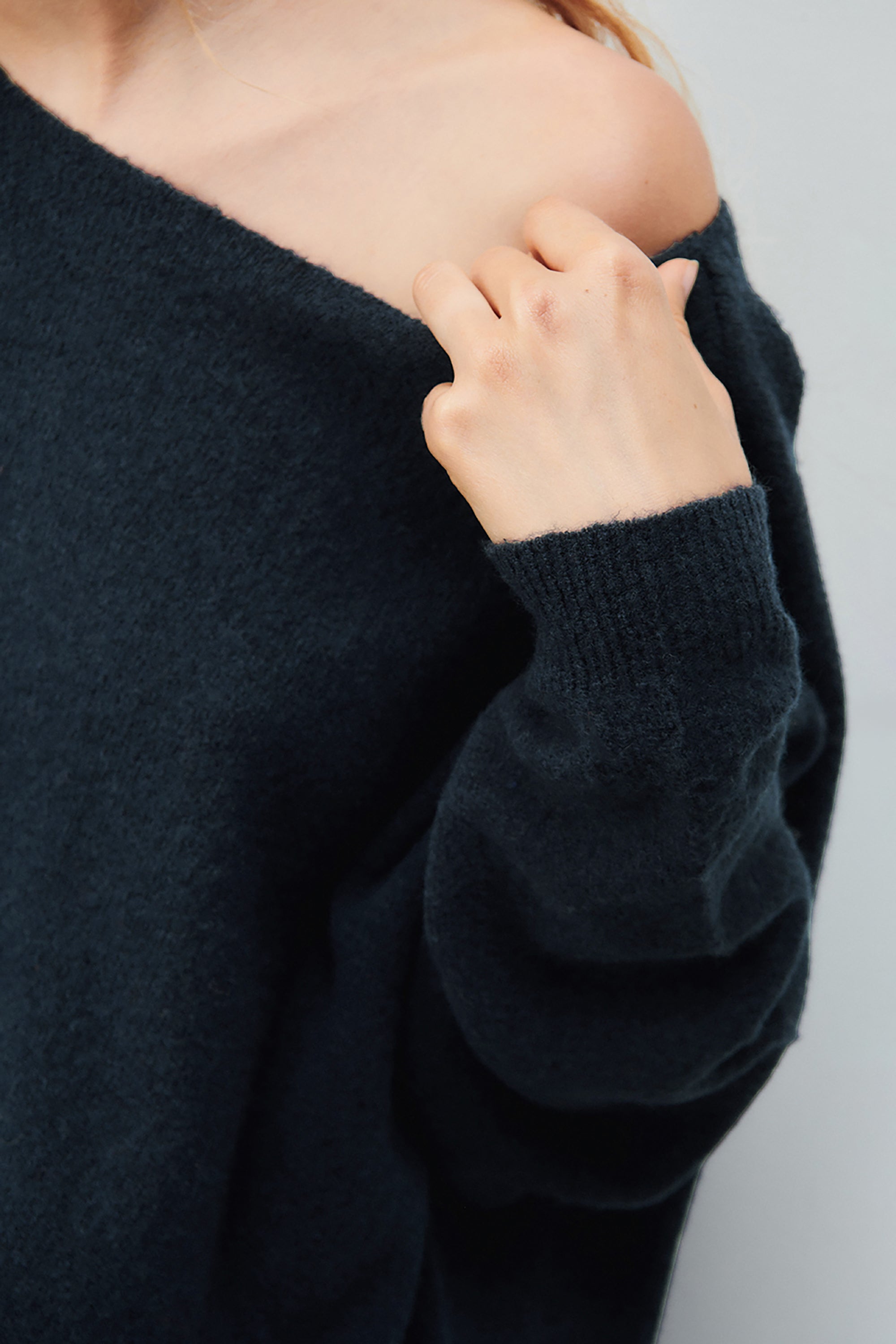 Damsville Jumper - Navy Blue Black Melange