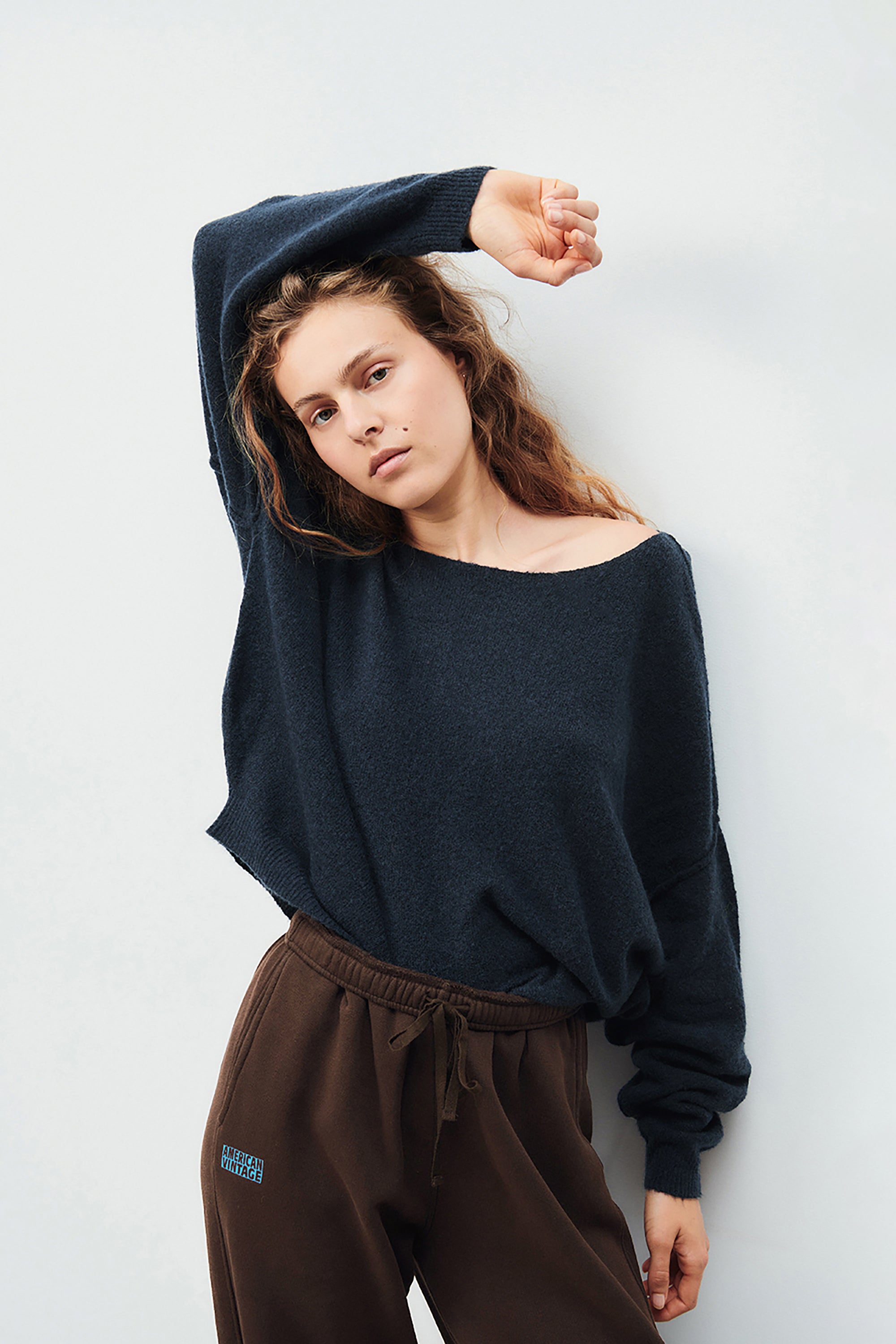 Damsville Jumper - Navy Blue Black Melange