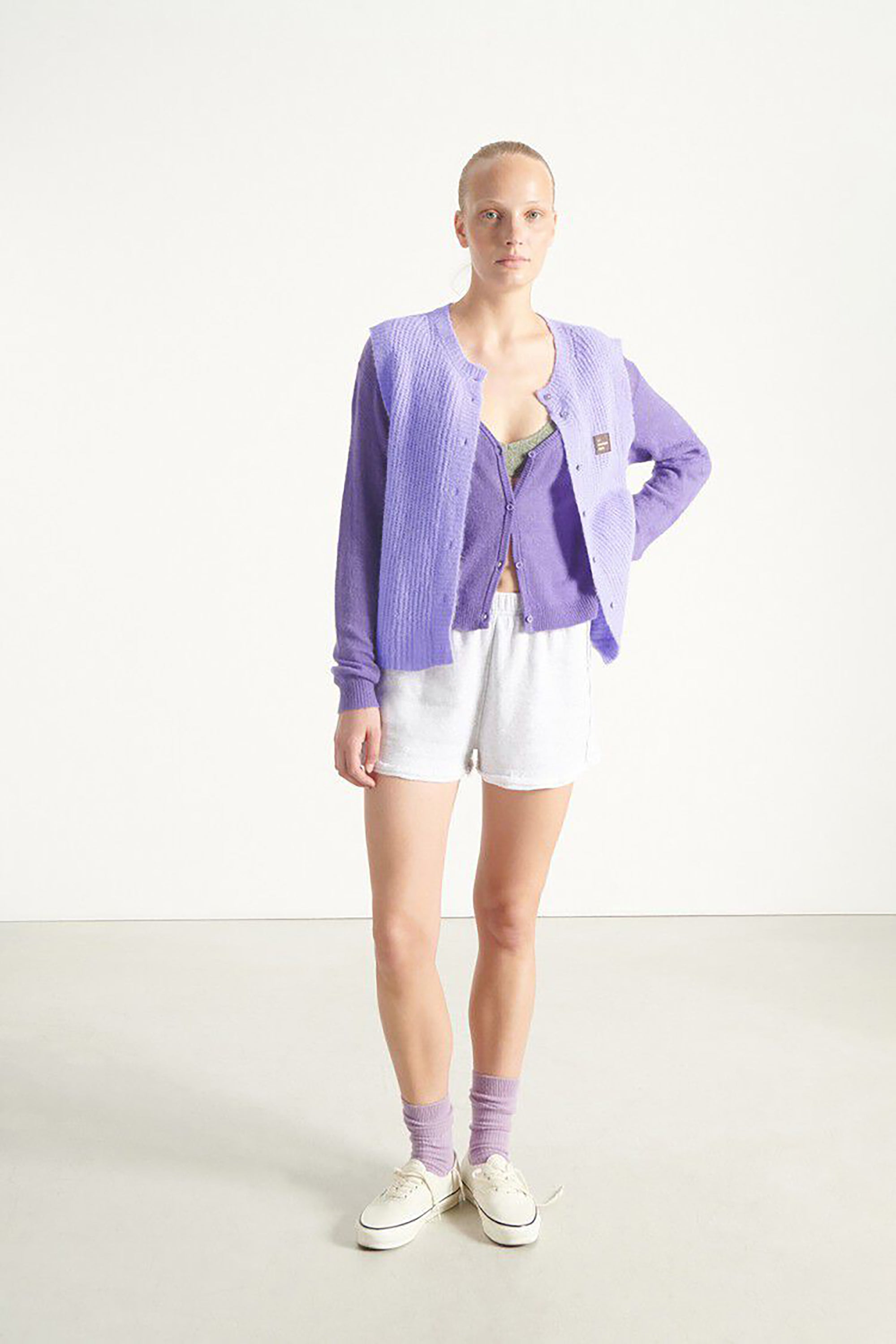 East Cardigan - Pastel Lavender Melange - RUM Amsterdam