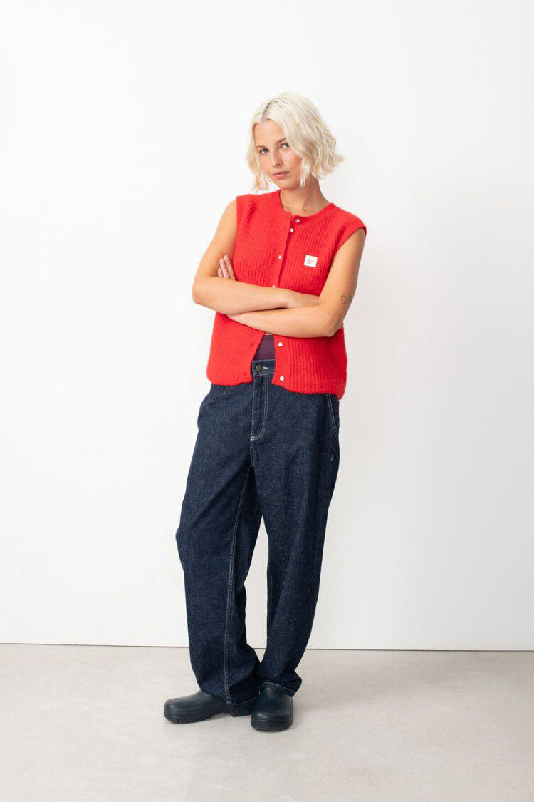 East Sleeveless Cardigan - Pepper Melange - RUM Amsterdam