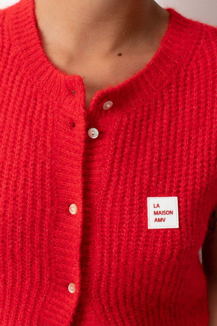 East Sleeveless Cardigan - Pepper Melange - RUM Amsterdam