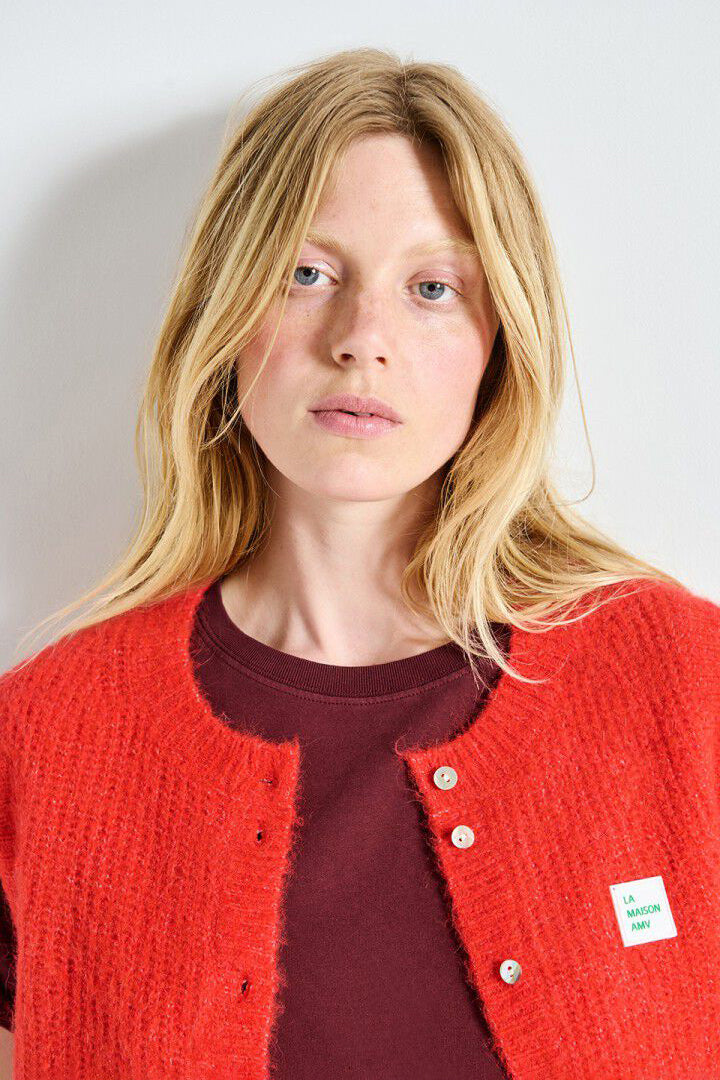 East Sleeveless Cardigan - Pepper Melange - RUM Amsterdam