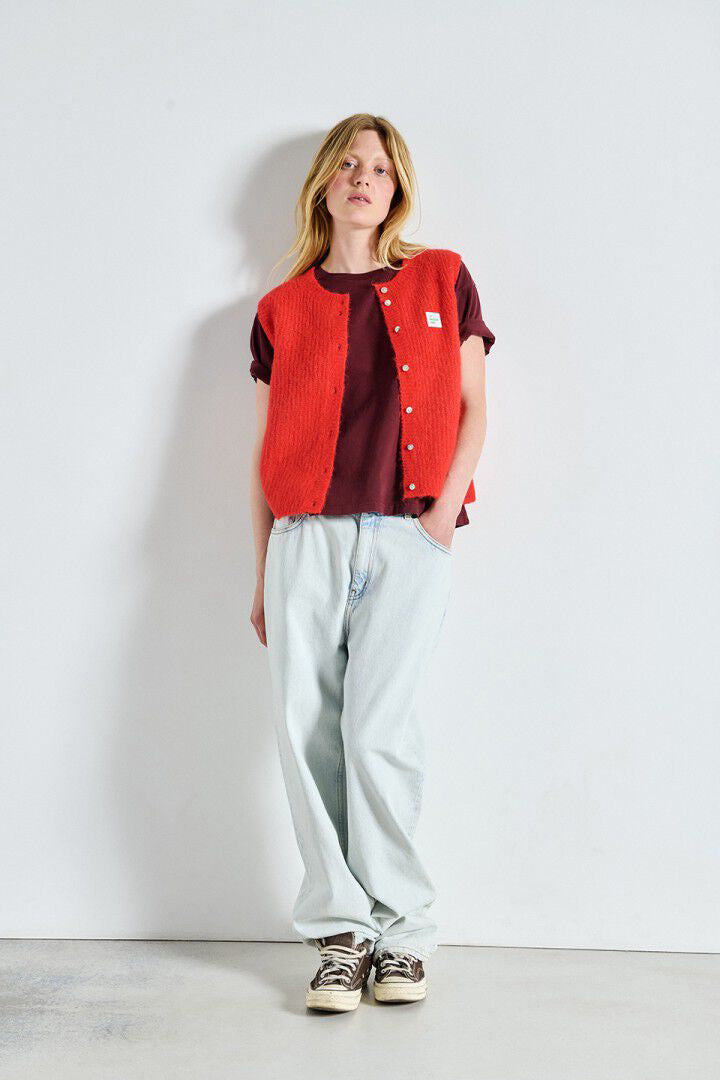 East Sleeveless Cardigan - Pepper Melange - RUM Amsterdam