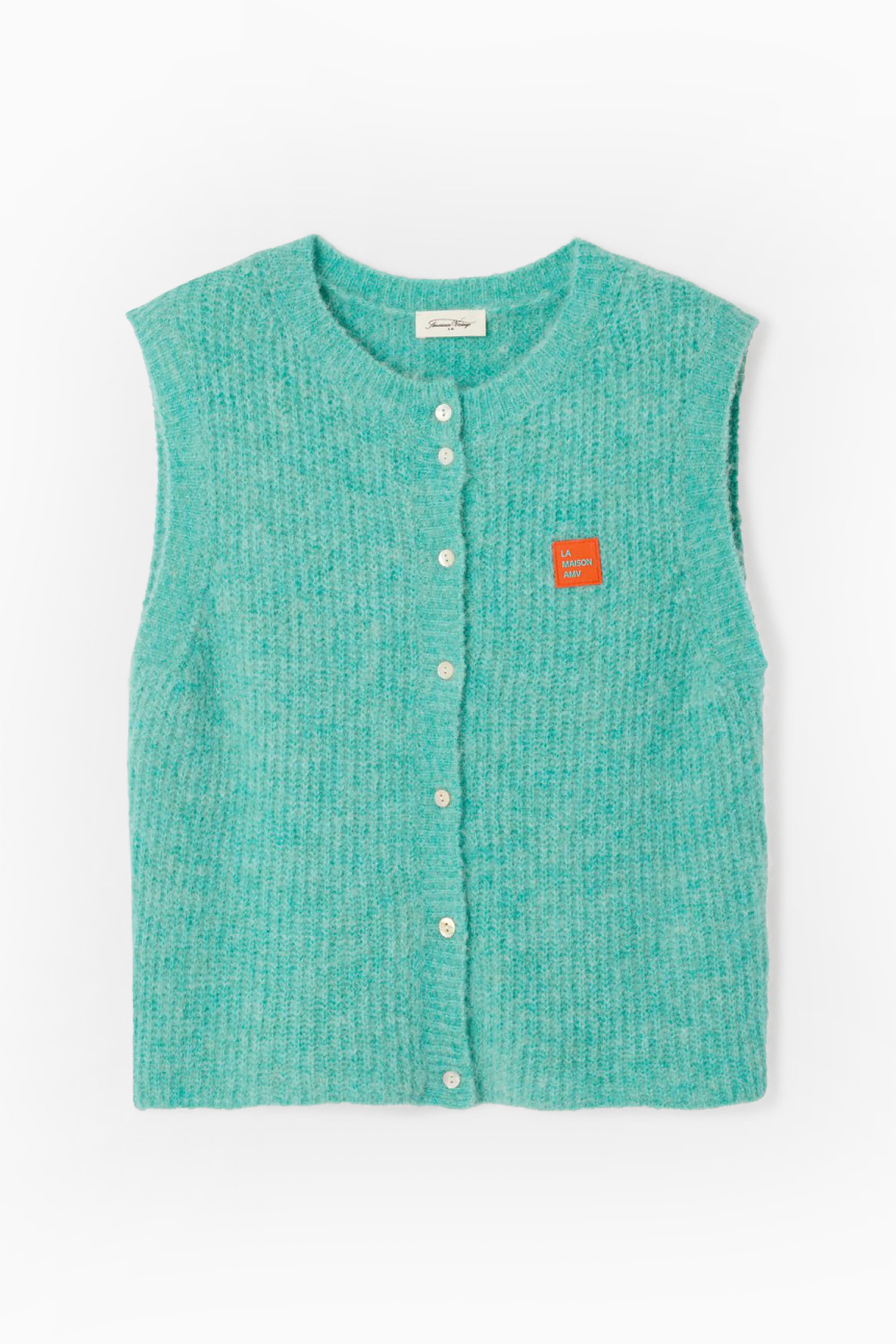 East Sleeveless Cardigan - Reef Melange