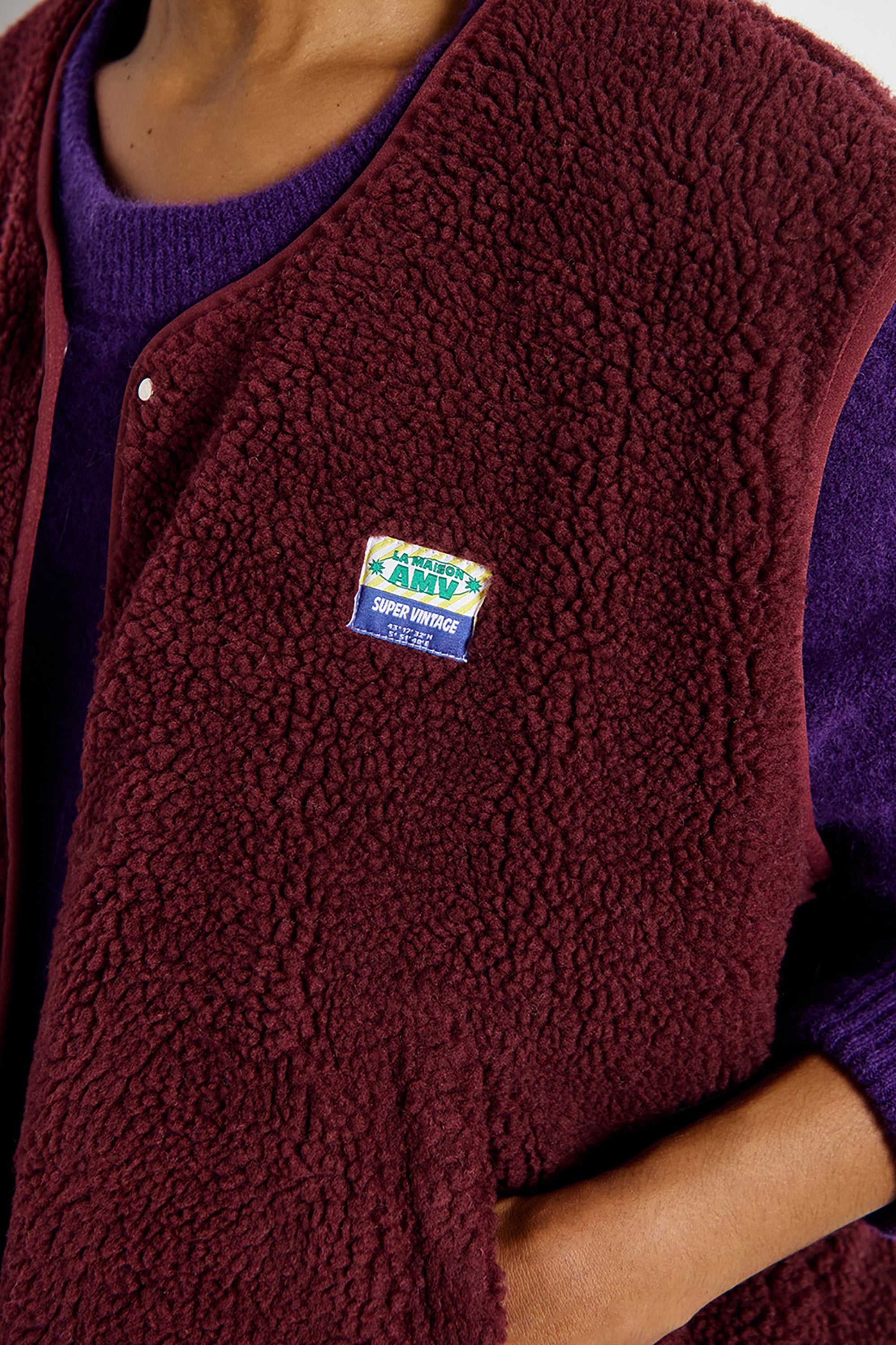 Hoktown Gilet - Burgundy Melange
