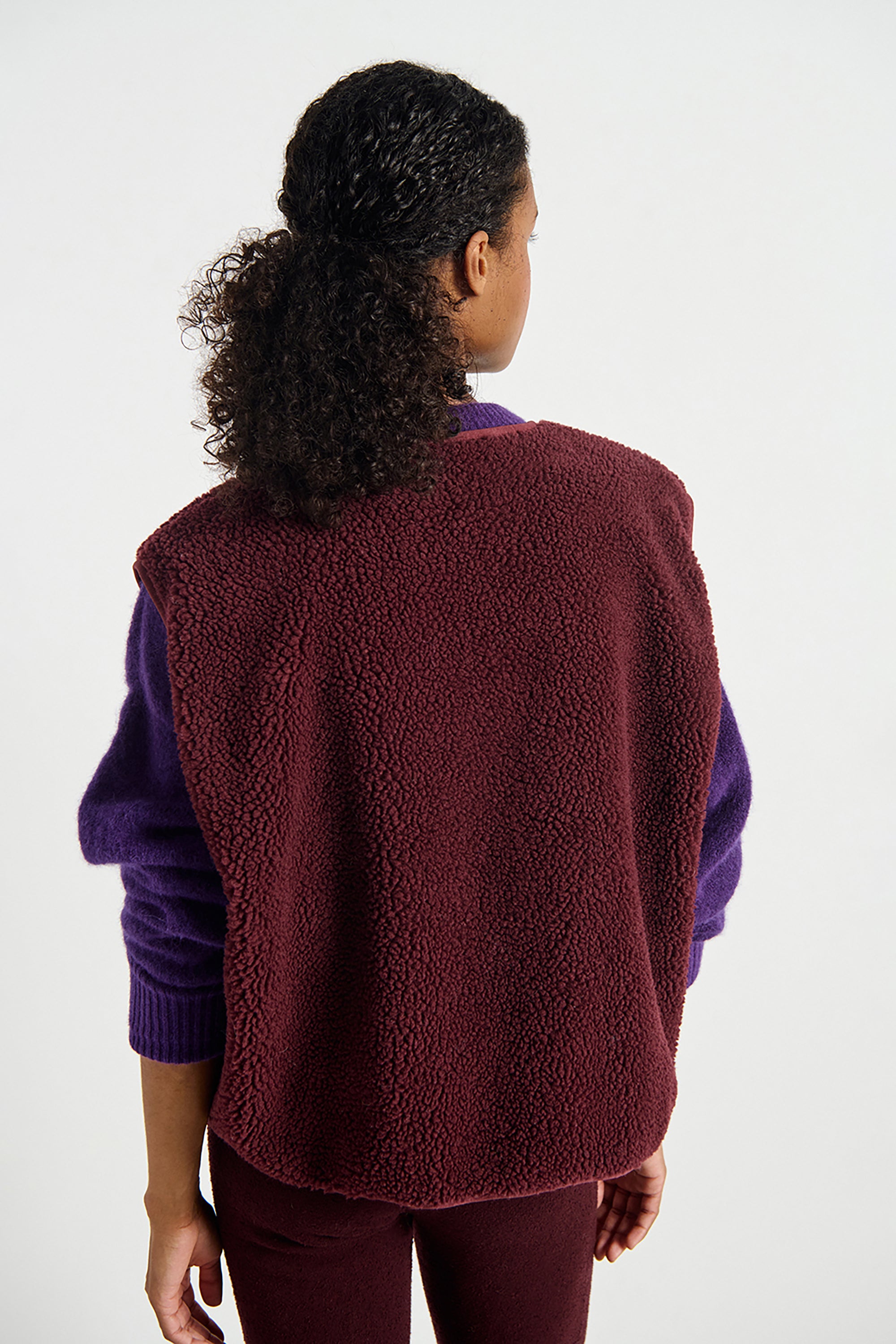 Hoktown Gilet - Burgundy Melange