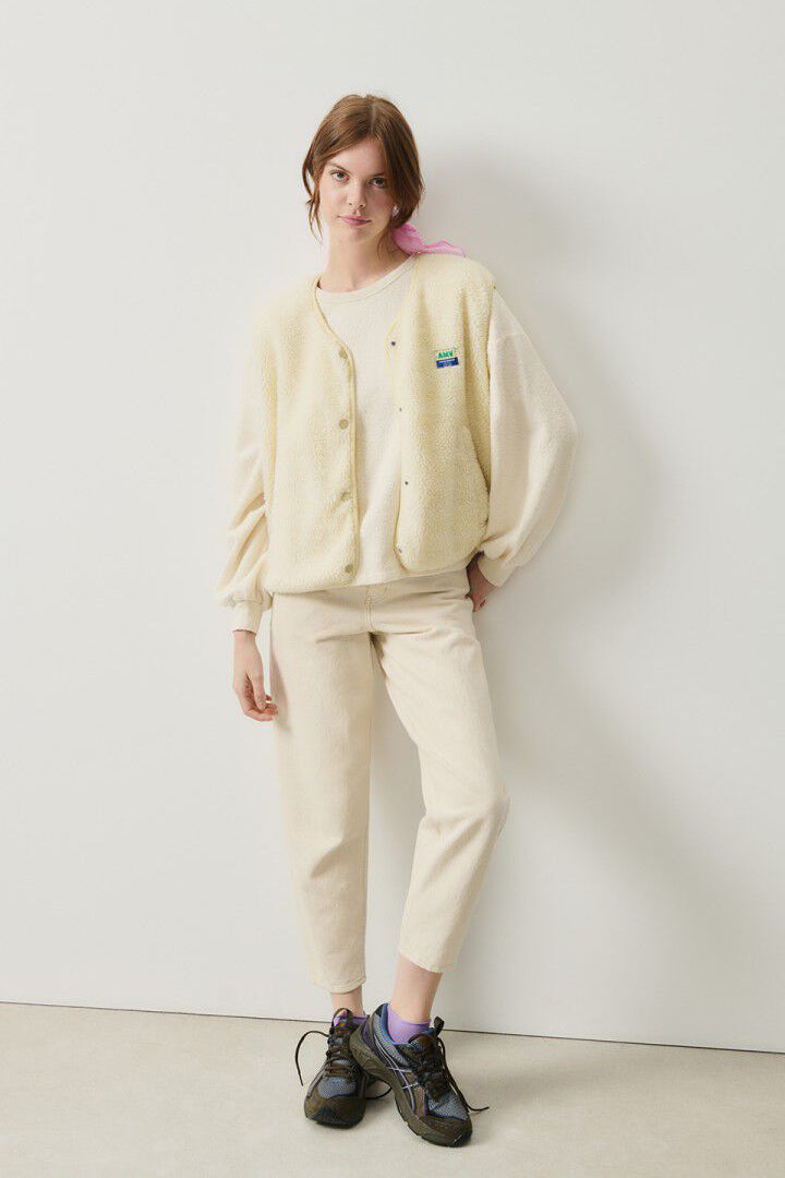 American Vintage Hoktown Gilet - Ecru - RUM Amsterdam