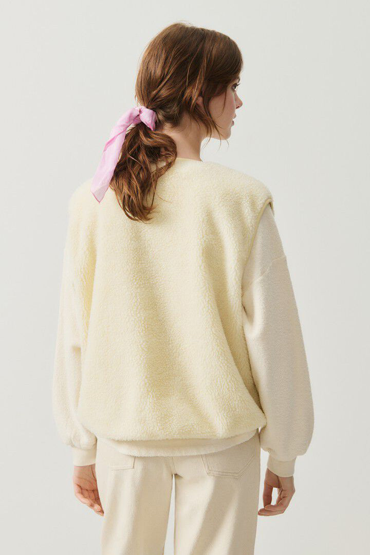 American Vintage Hoktown Gilet - Ecru - RUM Amsterdam