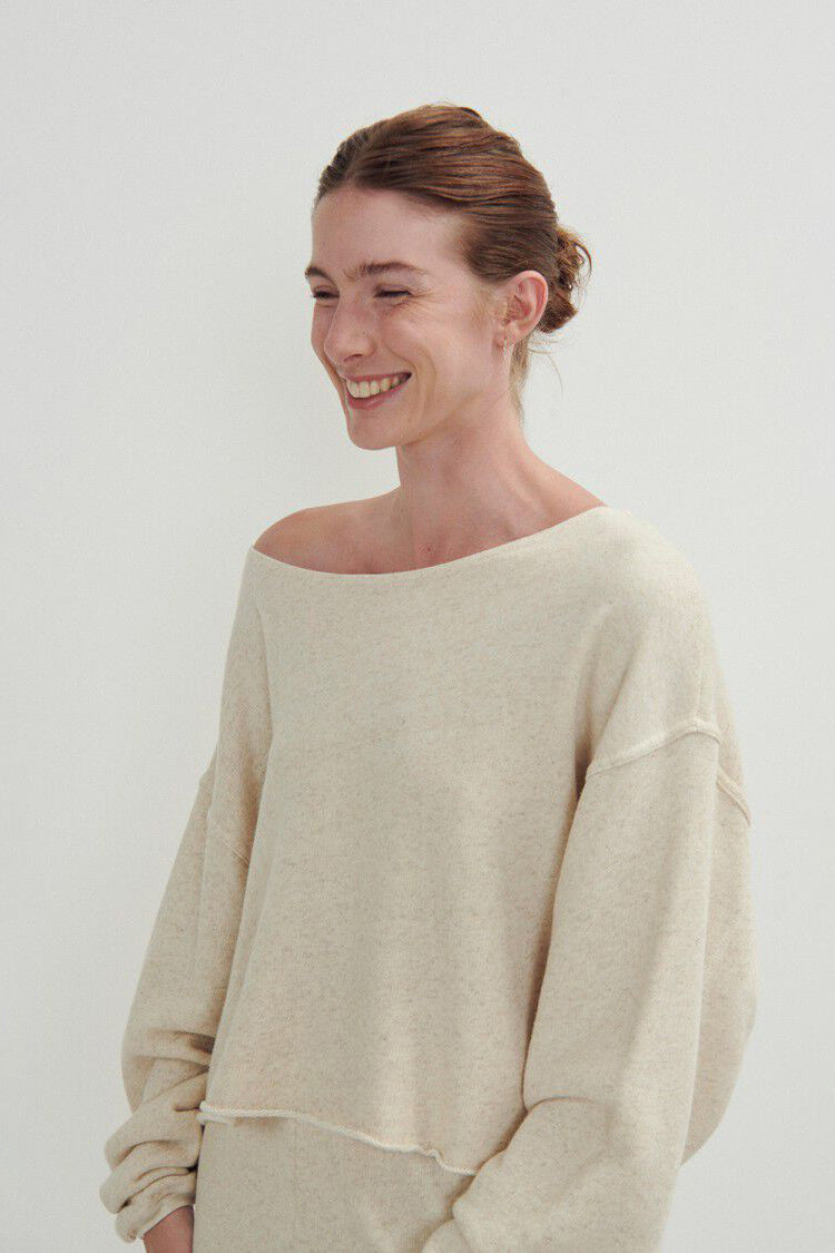 Itonay Sweatshirt - Ecru Melange - RUM Amsterdam