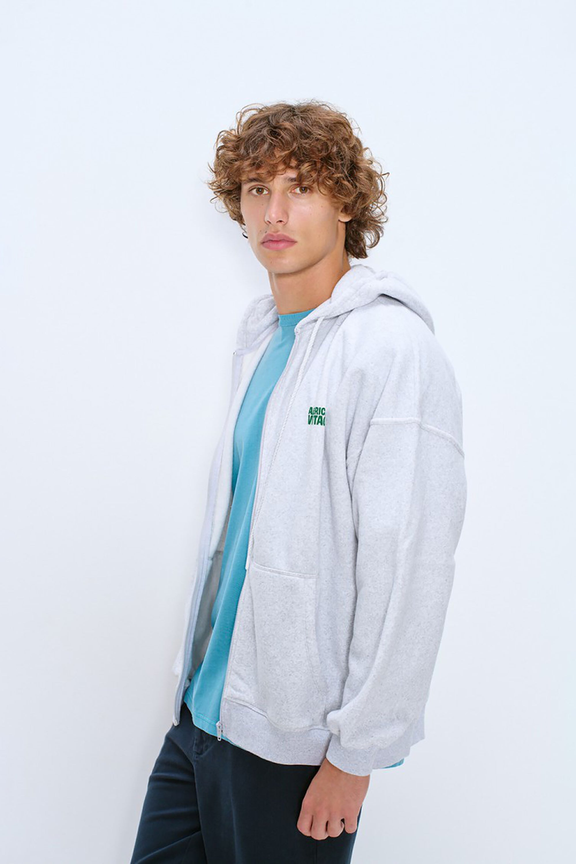 Men's Baptown Zip Up Hoodie - Heather Grey