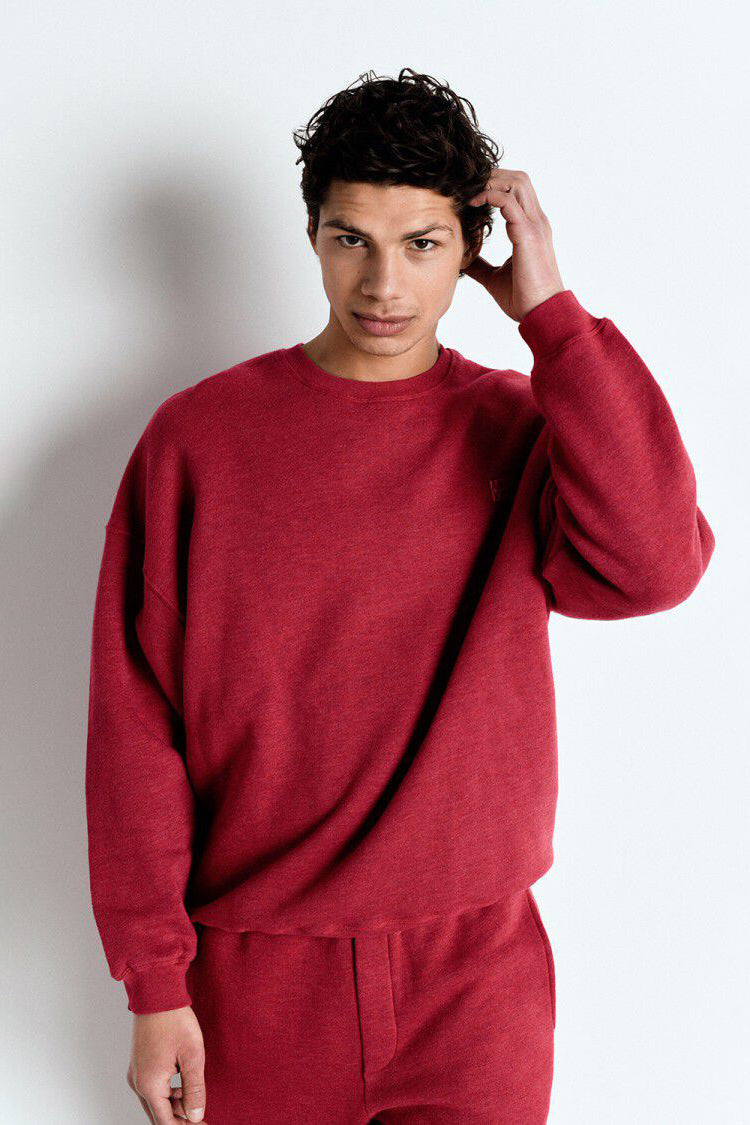 Men's Doven Sweatshirt - Overdyed Garnet - RUM Amsterdam
