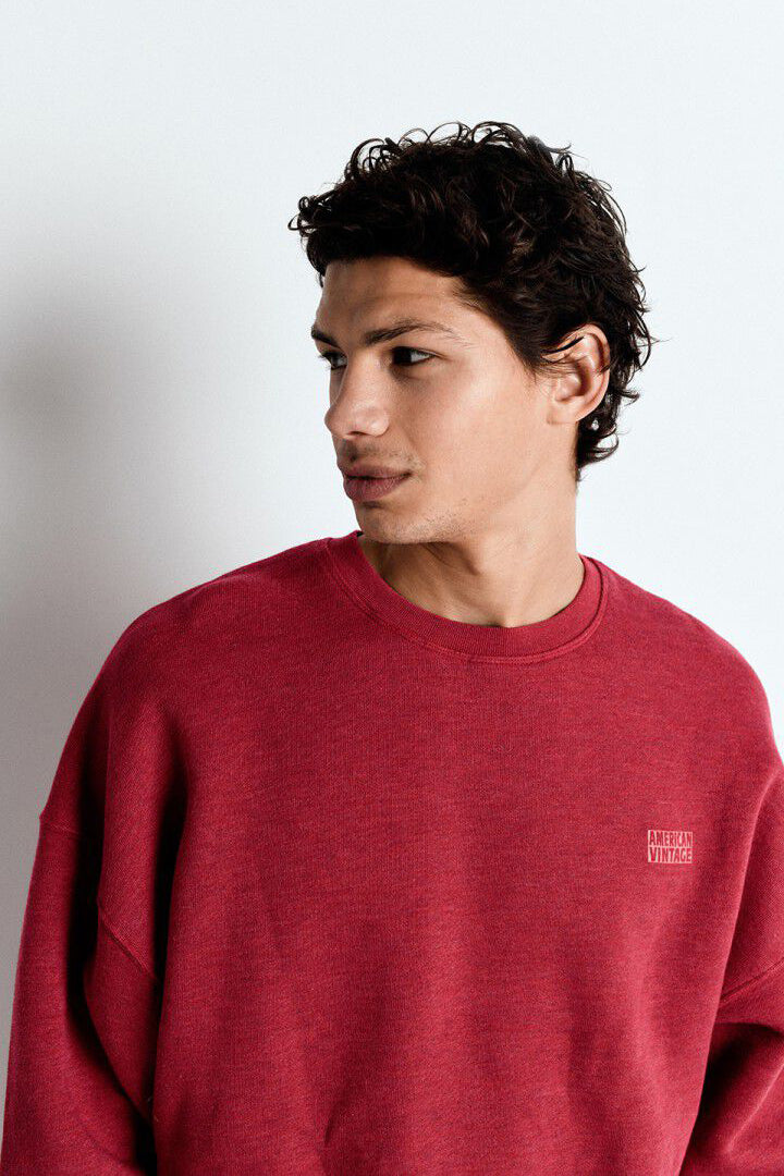 Men's Doven Sweatshirt - Overdyed Garnet - RUM Amsterdam