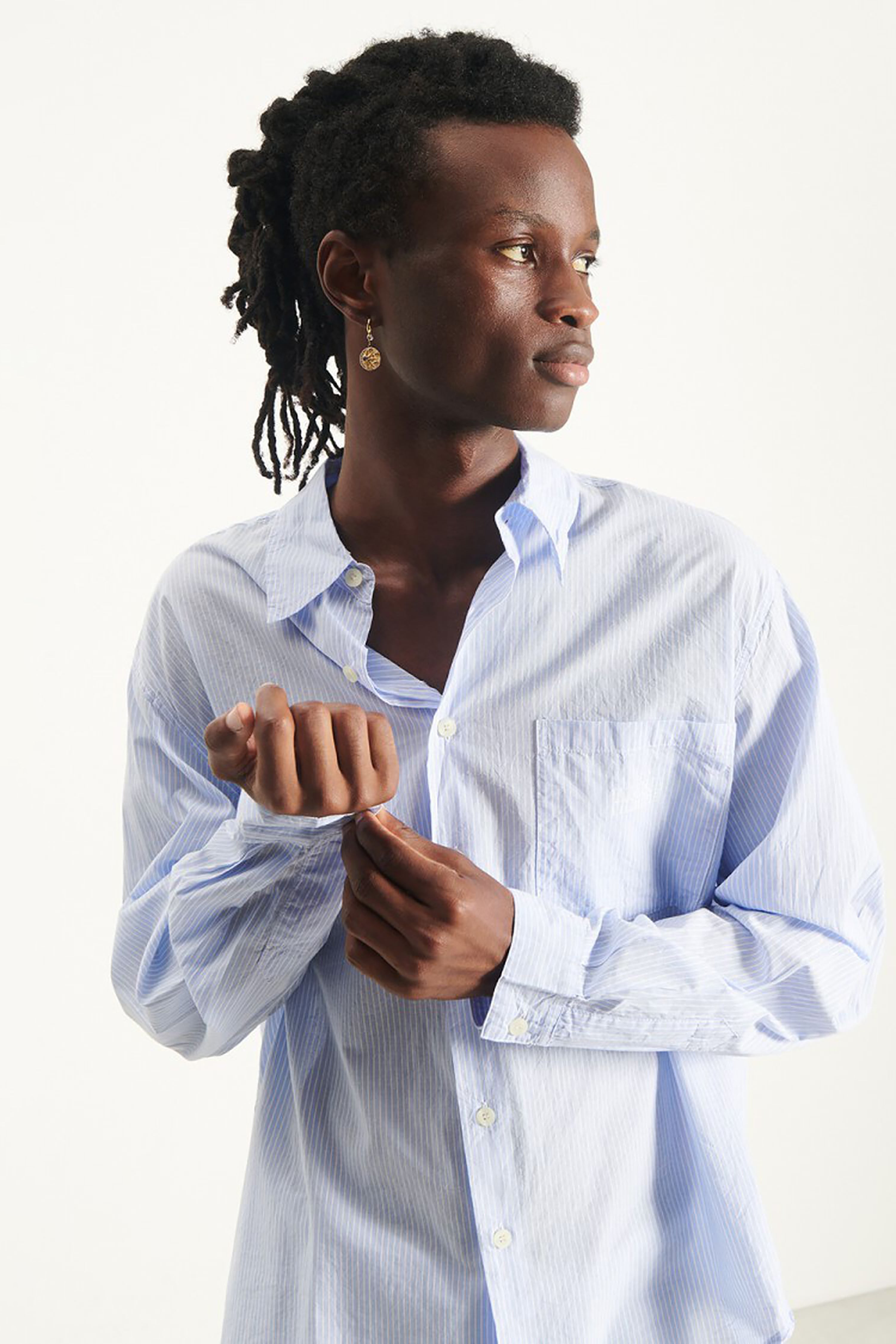 Men's Eluabird Shirt - Blue Stripes