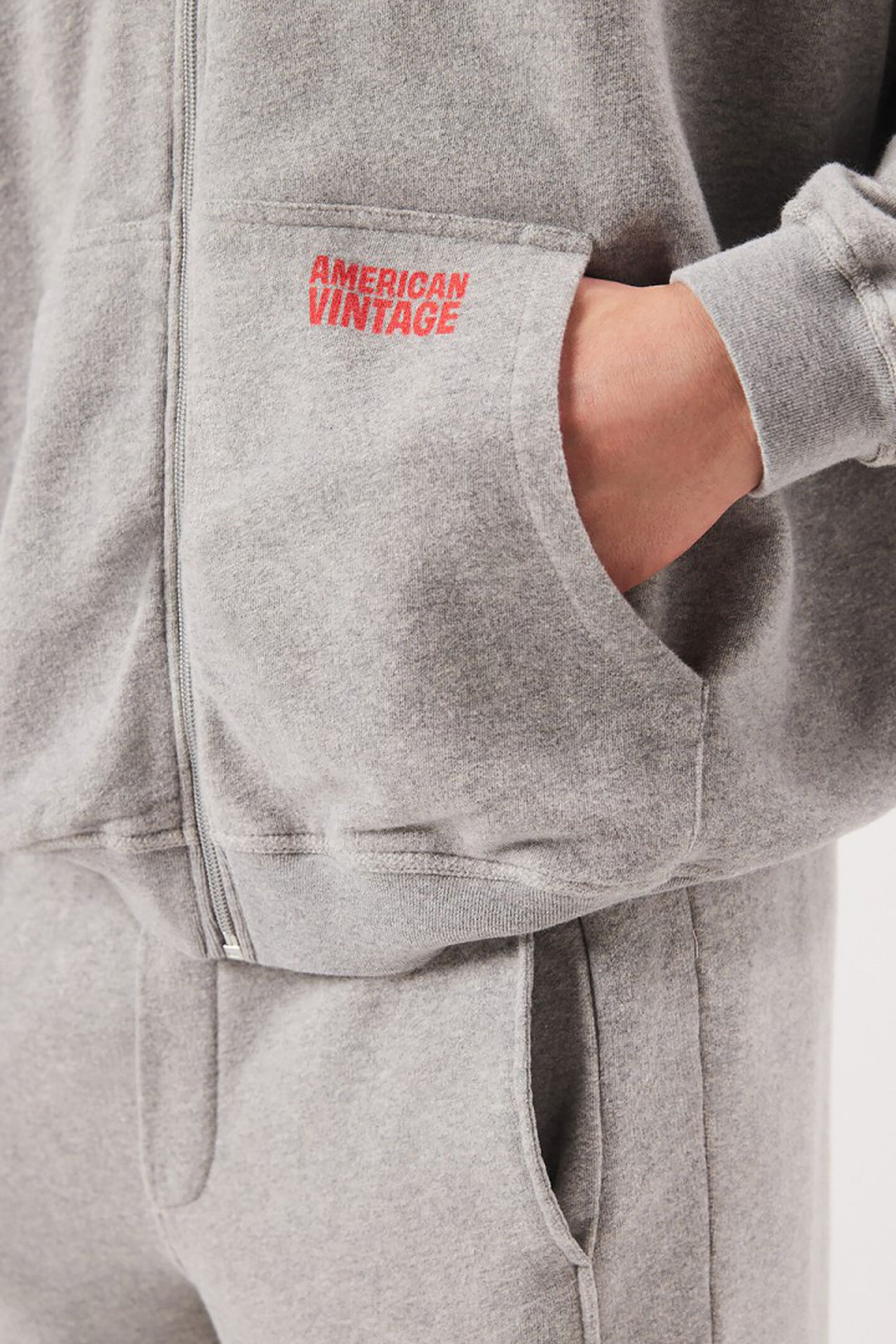 Men's Nyzzow Zip Up Hoodie - Heather Grey