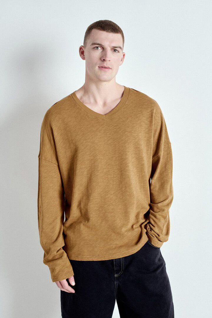 Men's Sonoma T-Shirt LS V-Neck - Vintage Camel
