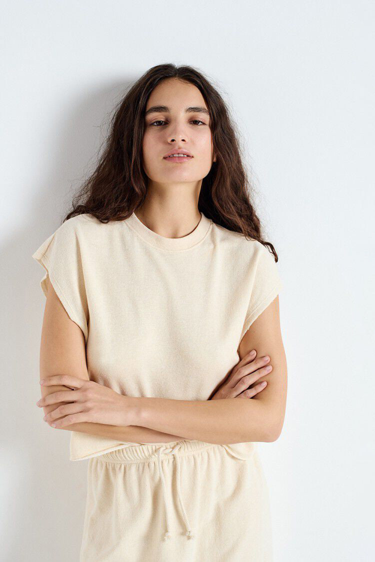 Ofybow Tank Top - Sand Melange - RUM Amsterdam