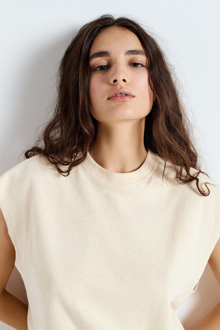 Ofybow Tank Top - Sand Melange - RUM Amsterdam