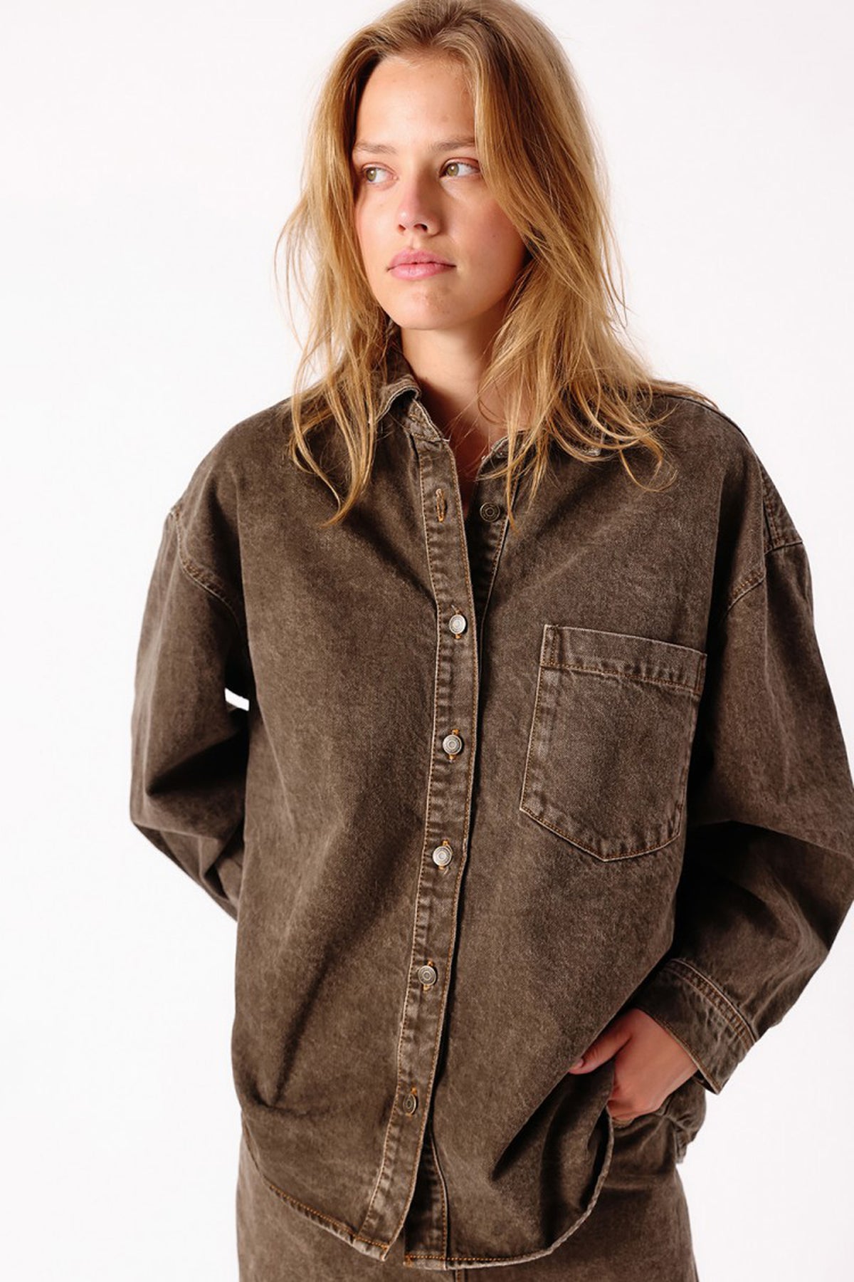 Oshow-B Shirt - Stone Brown