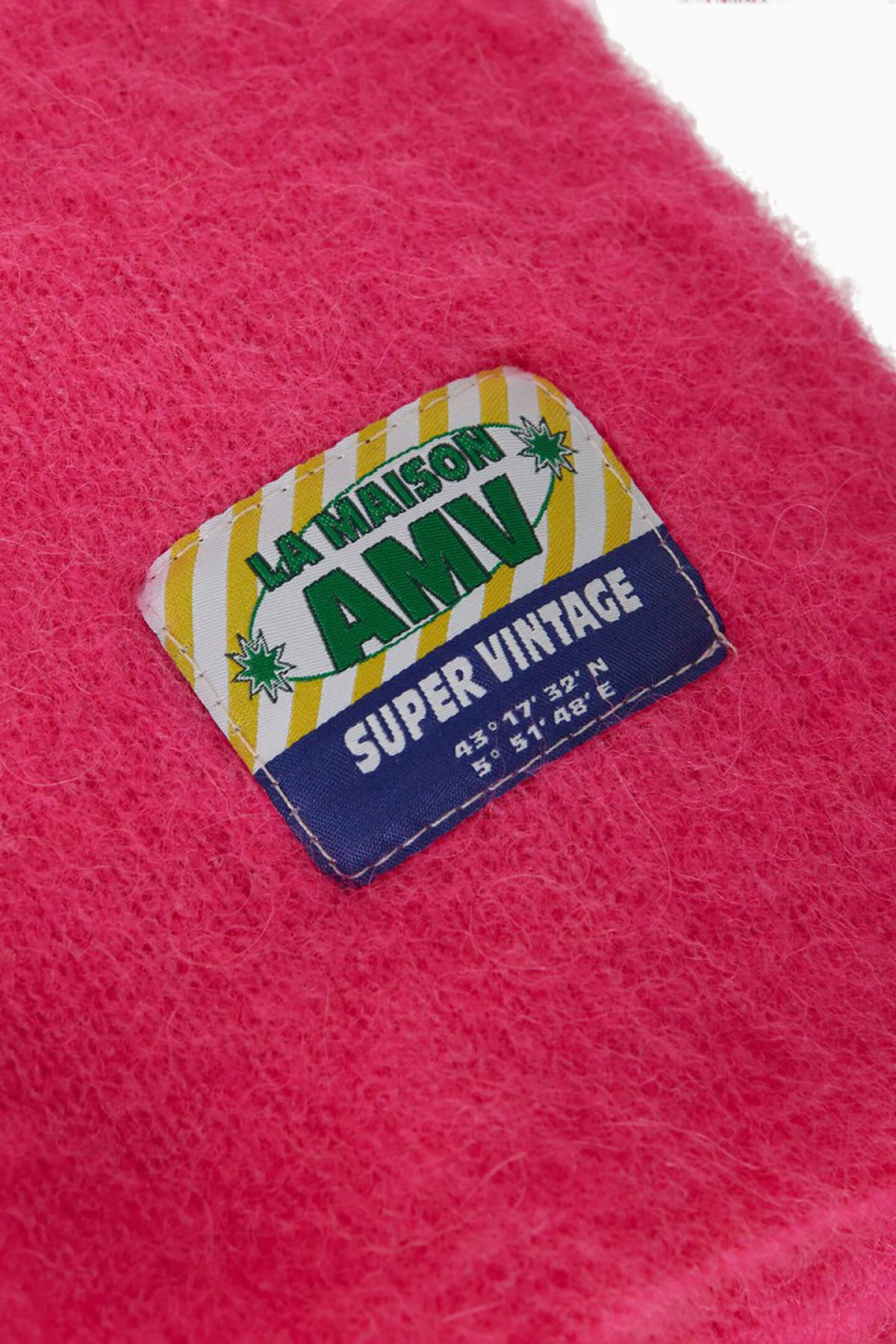 Vitow Brushed Knit Scarf - Neon Pink Melange