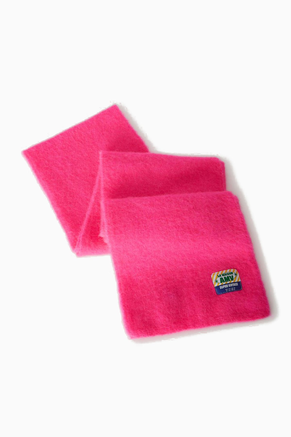 Vitow Brushed Knit Scarf - Neon Pink Melange