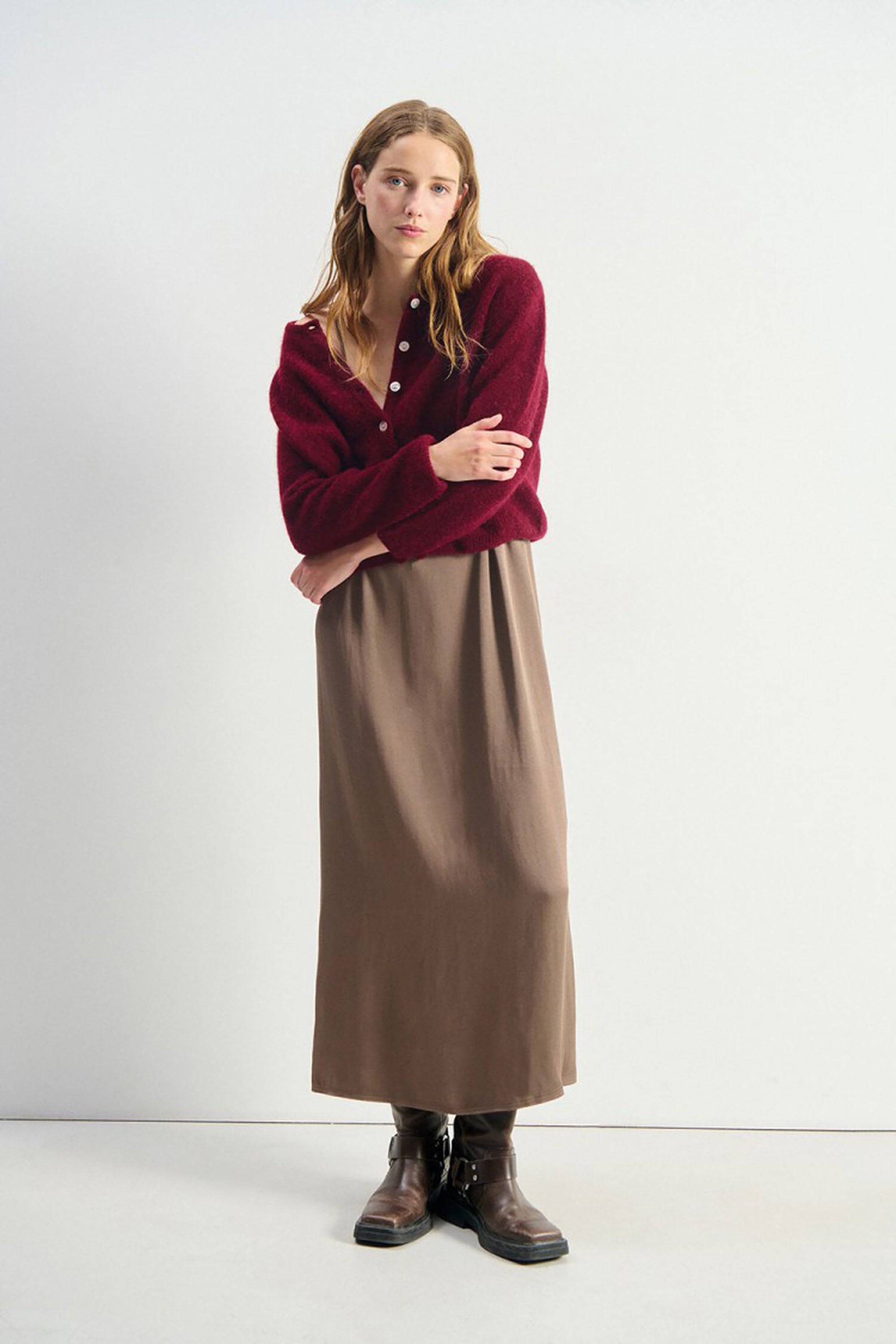 Vitow Cardigan - Cherry Melange