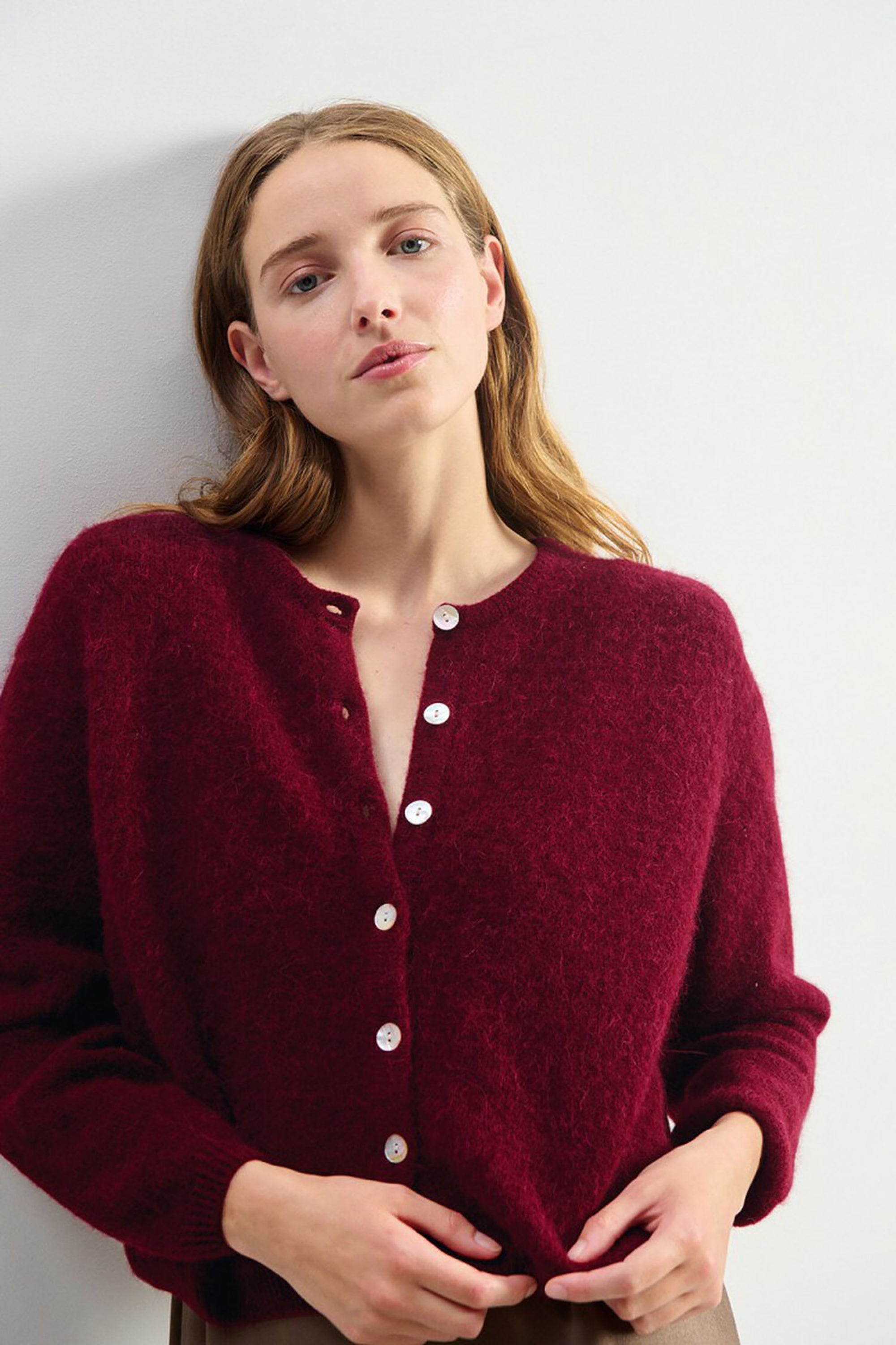 Vitow Cardigan - Cherry Melange