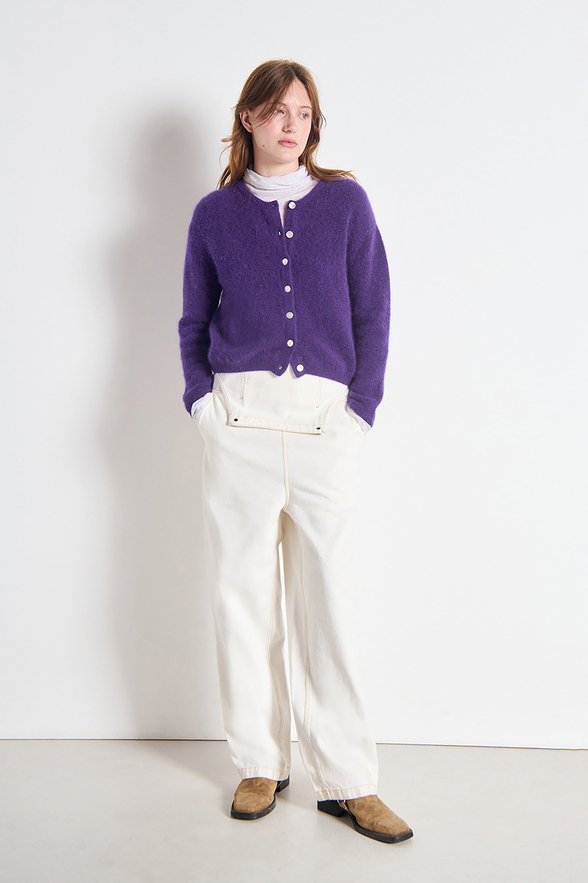 Vitow Cardigan - Eggplant