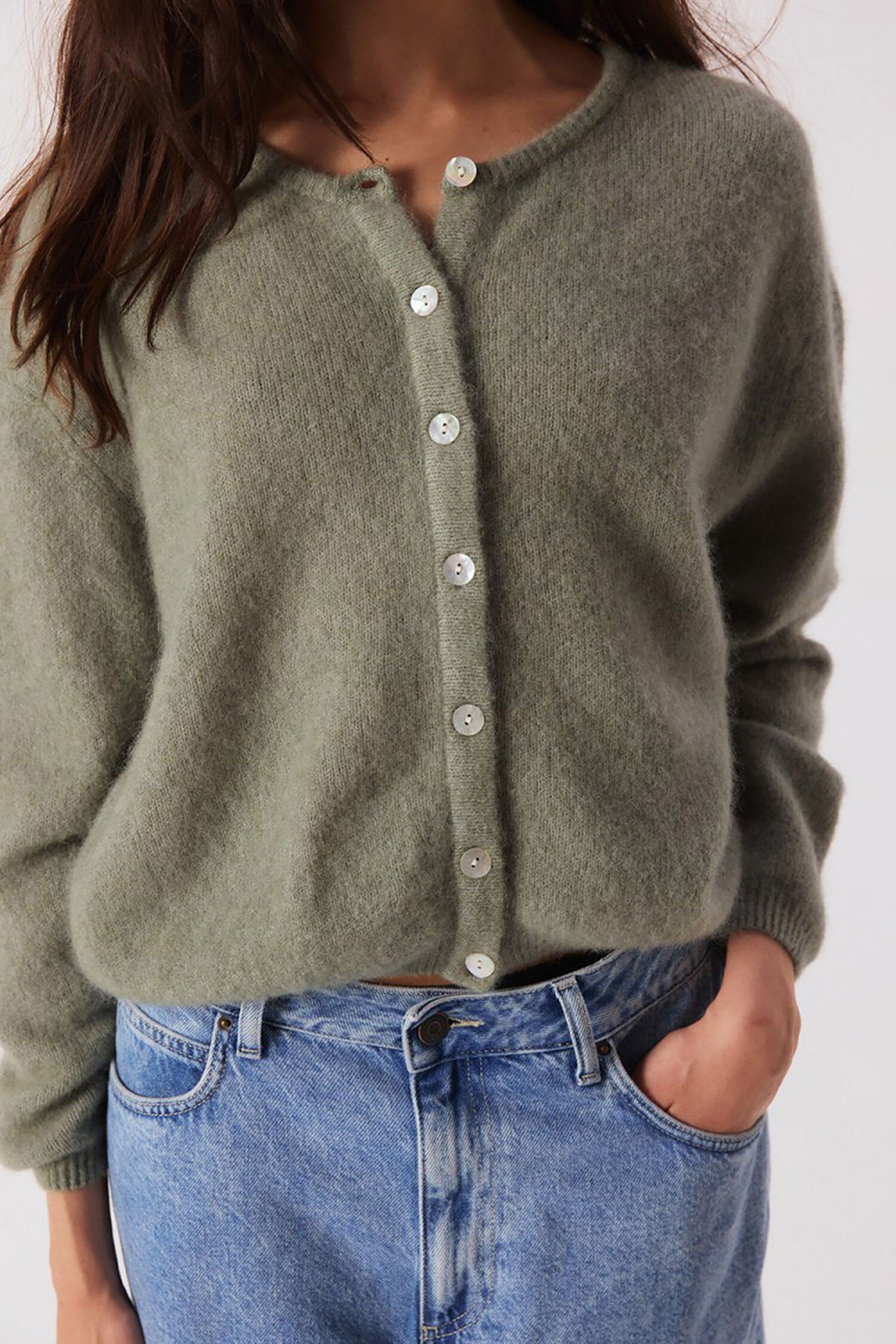 Vitow Cardigan - Khaki Multi Melange - RUM Amsterdam